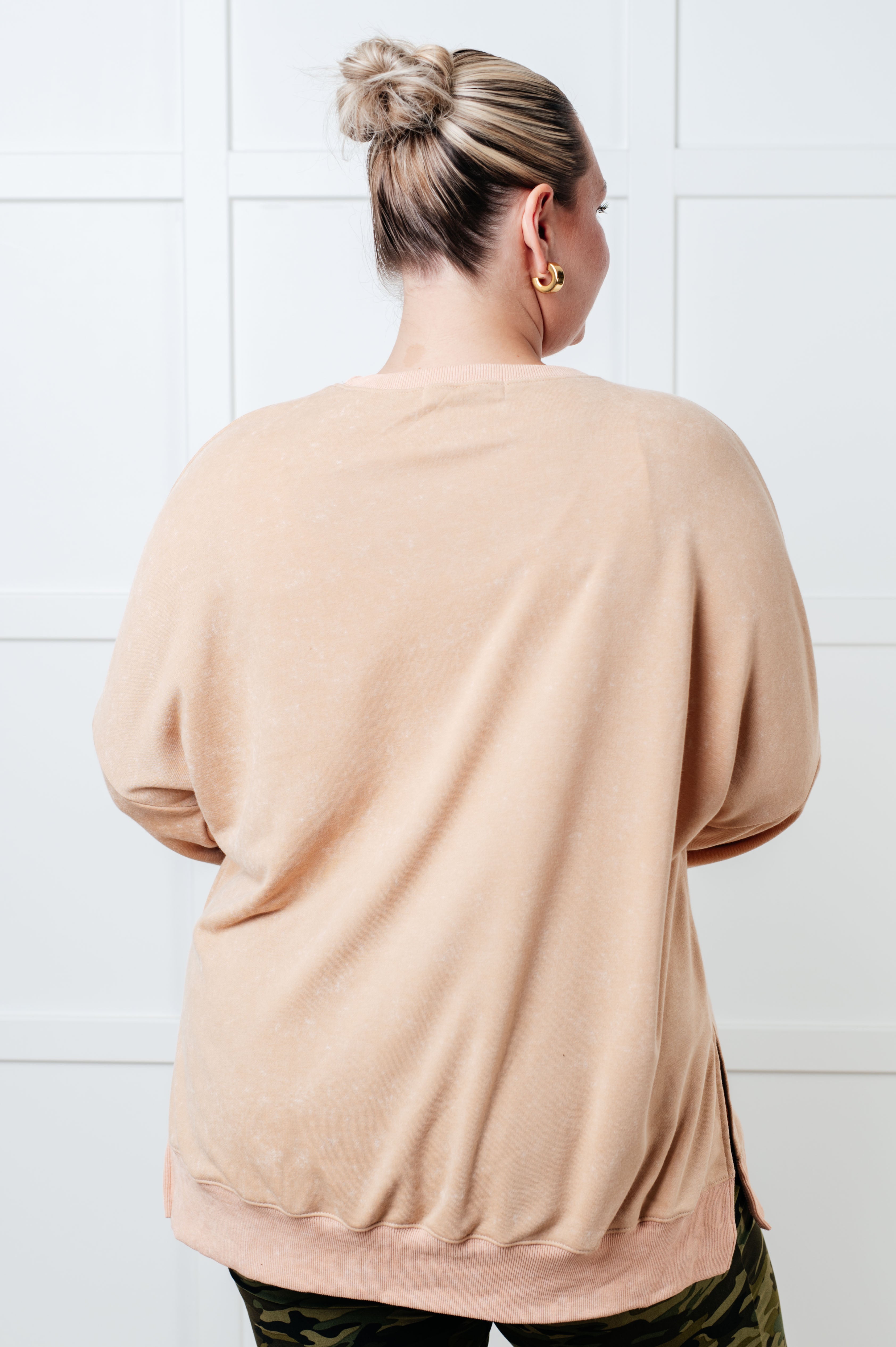 One Eleven North No Plain Jane Oversized Sweatshirt in Khaki Tops