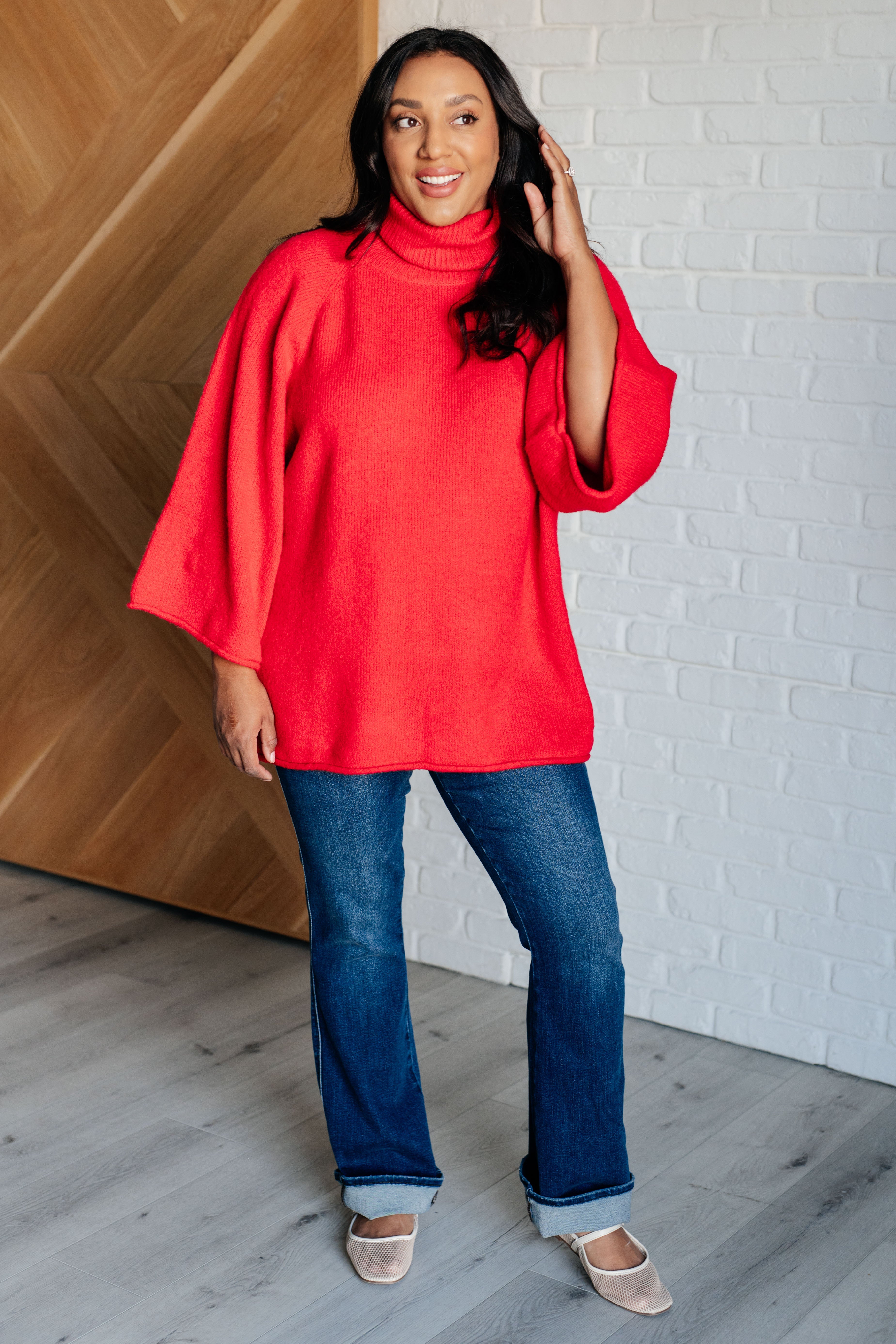 Jodifl Not Too Desperate Turtleneck Sweater Tops