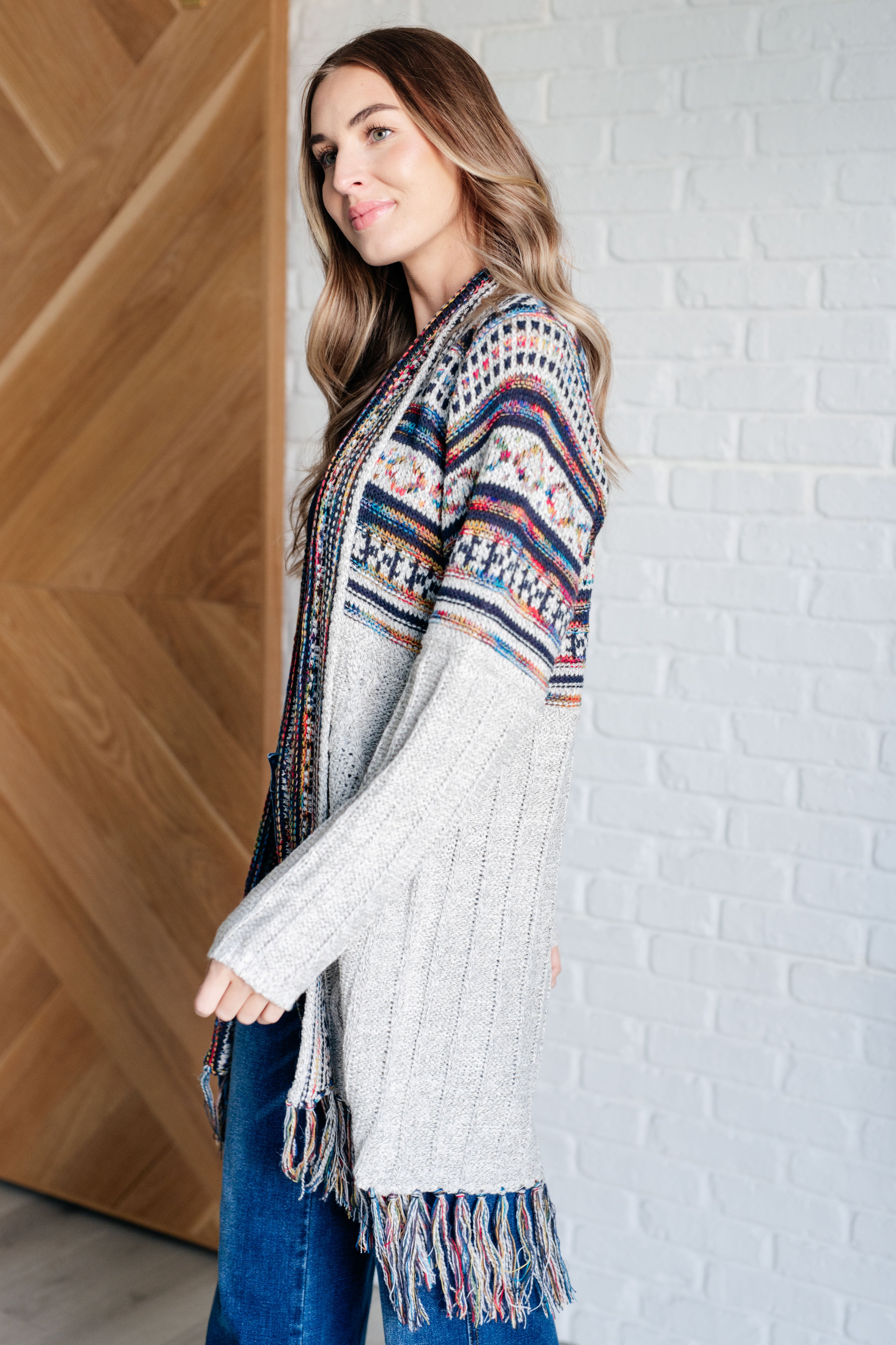 Haptics Oh So Lucky Fringe Cardigan Cardigan