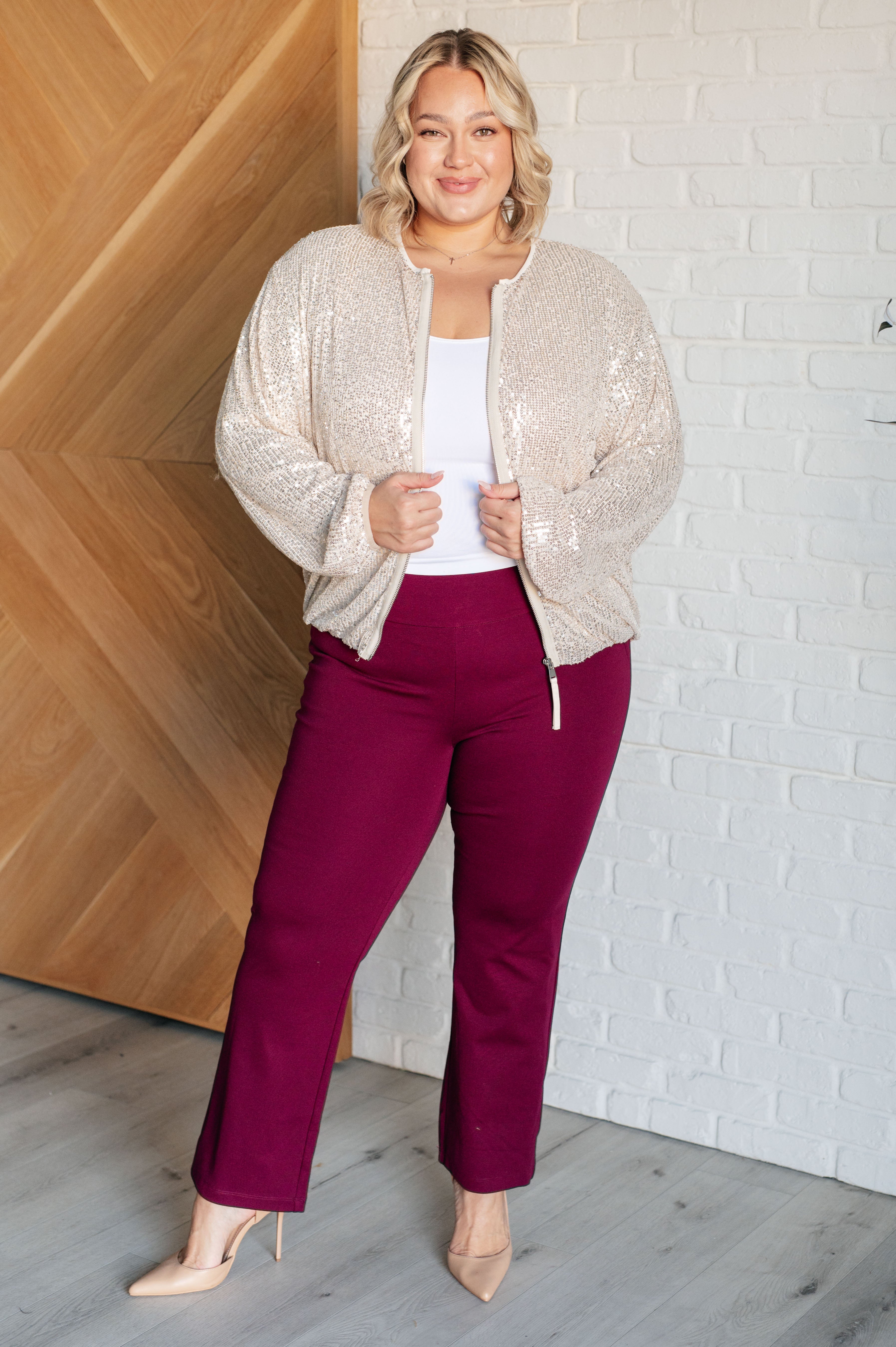 One Eleven North One in Twenty Sequin Jacket in Champagne Layers