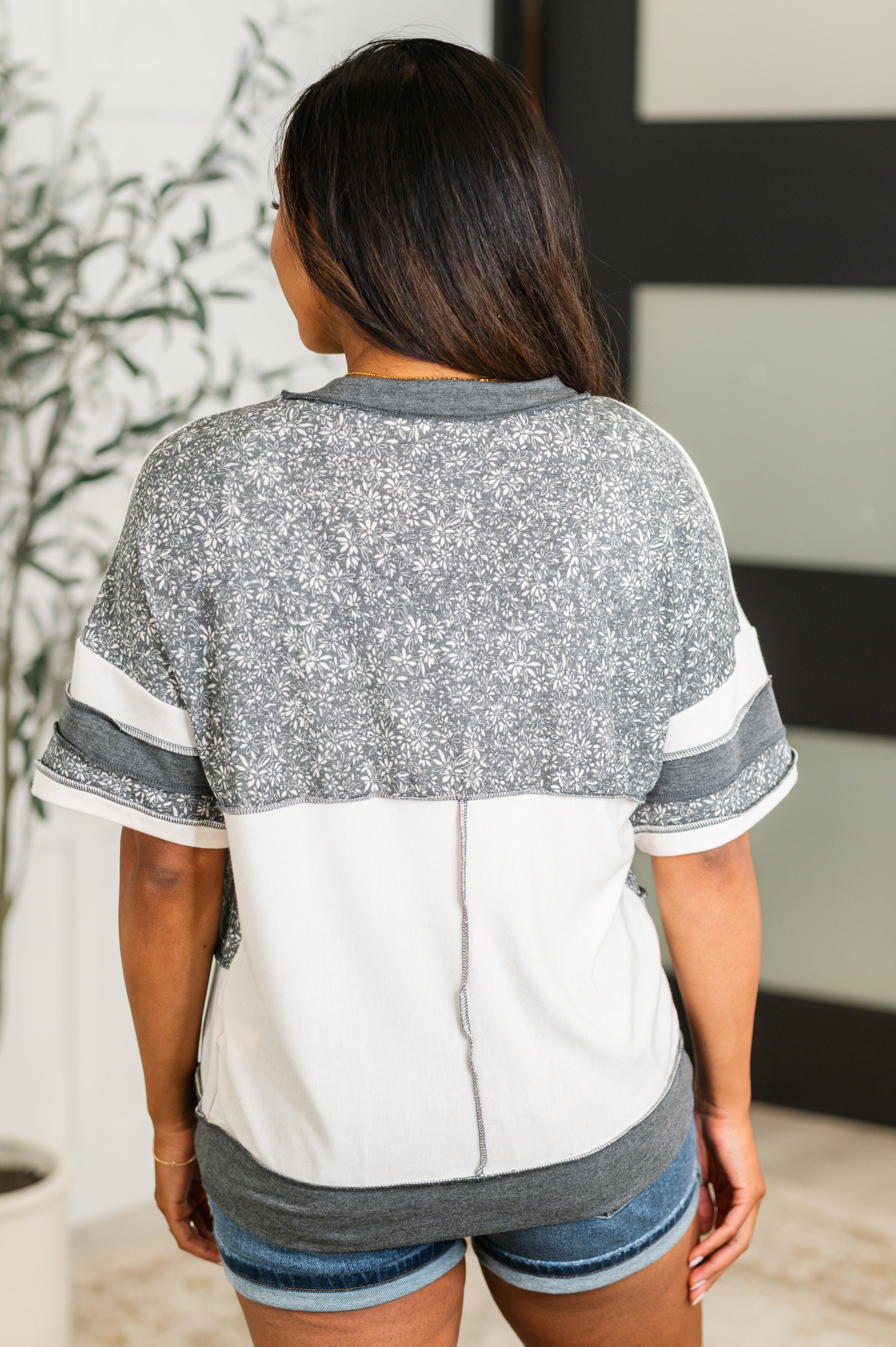 Haptics Patch Me If You Can Drop Shoulder Top Womens