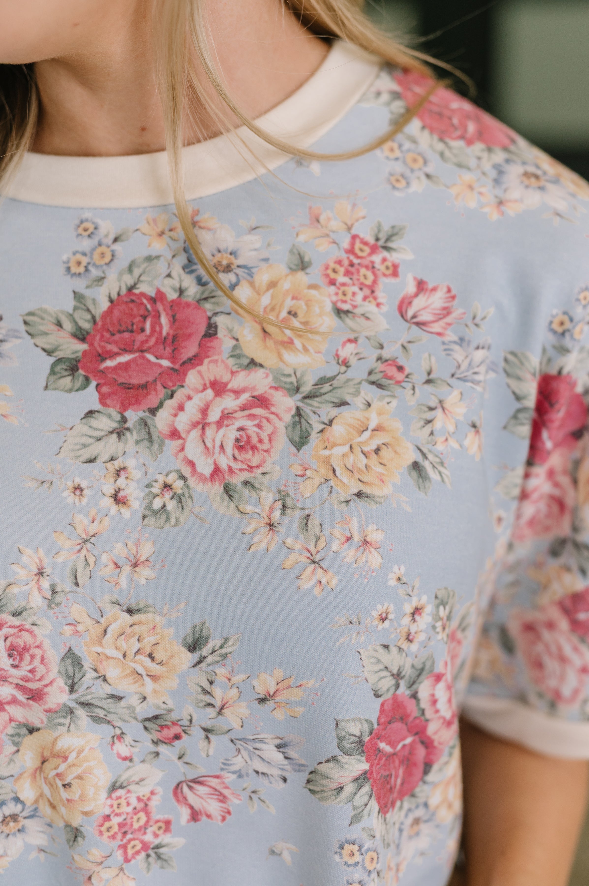 Perfect Season Floral Print Relaxed Tee Womens