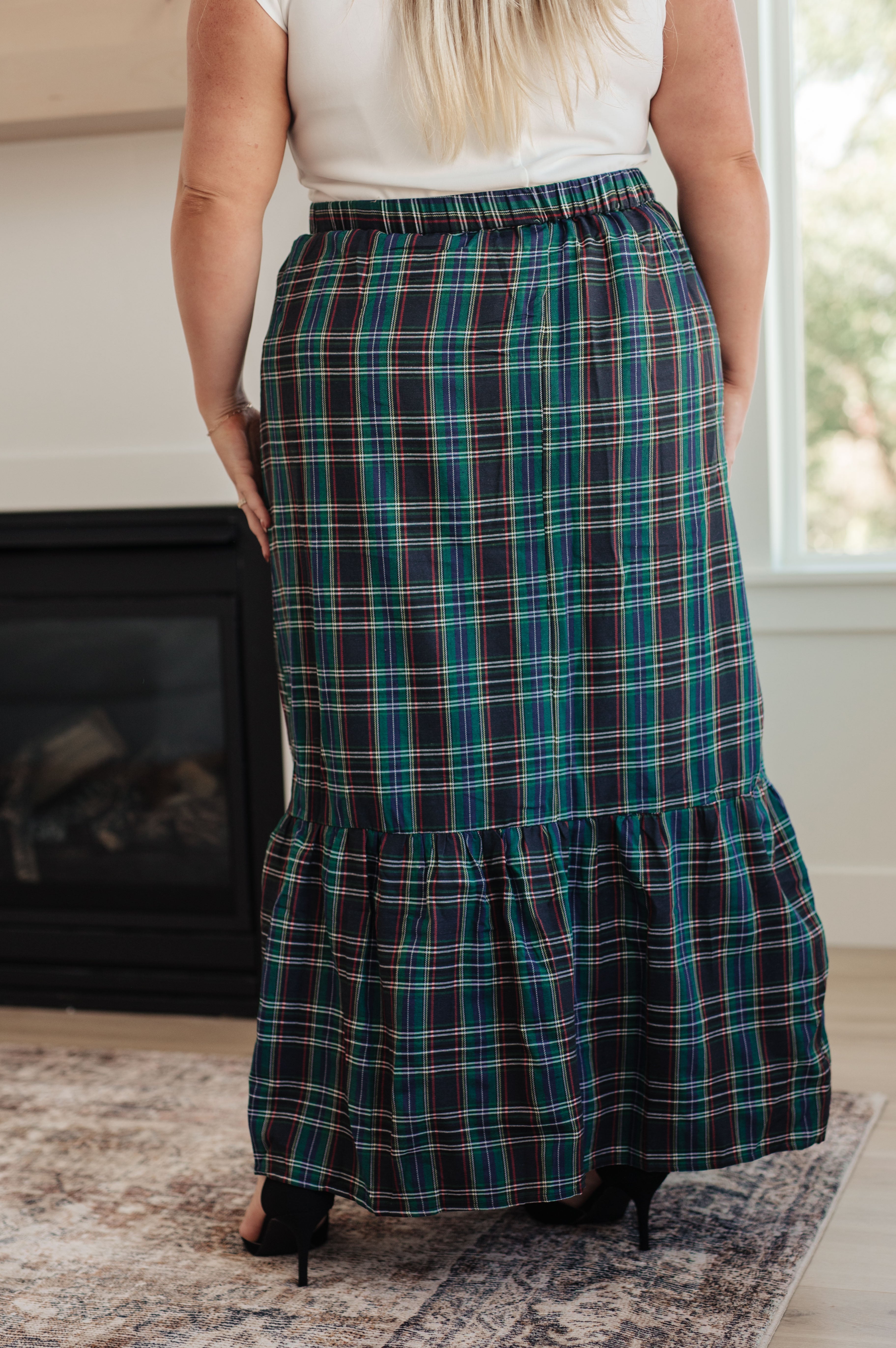 Jodifl Plaid Perfection Maxi Skirt Bottoms