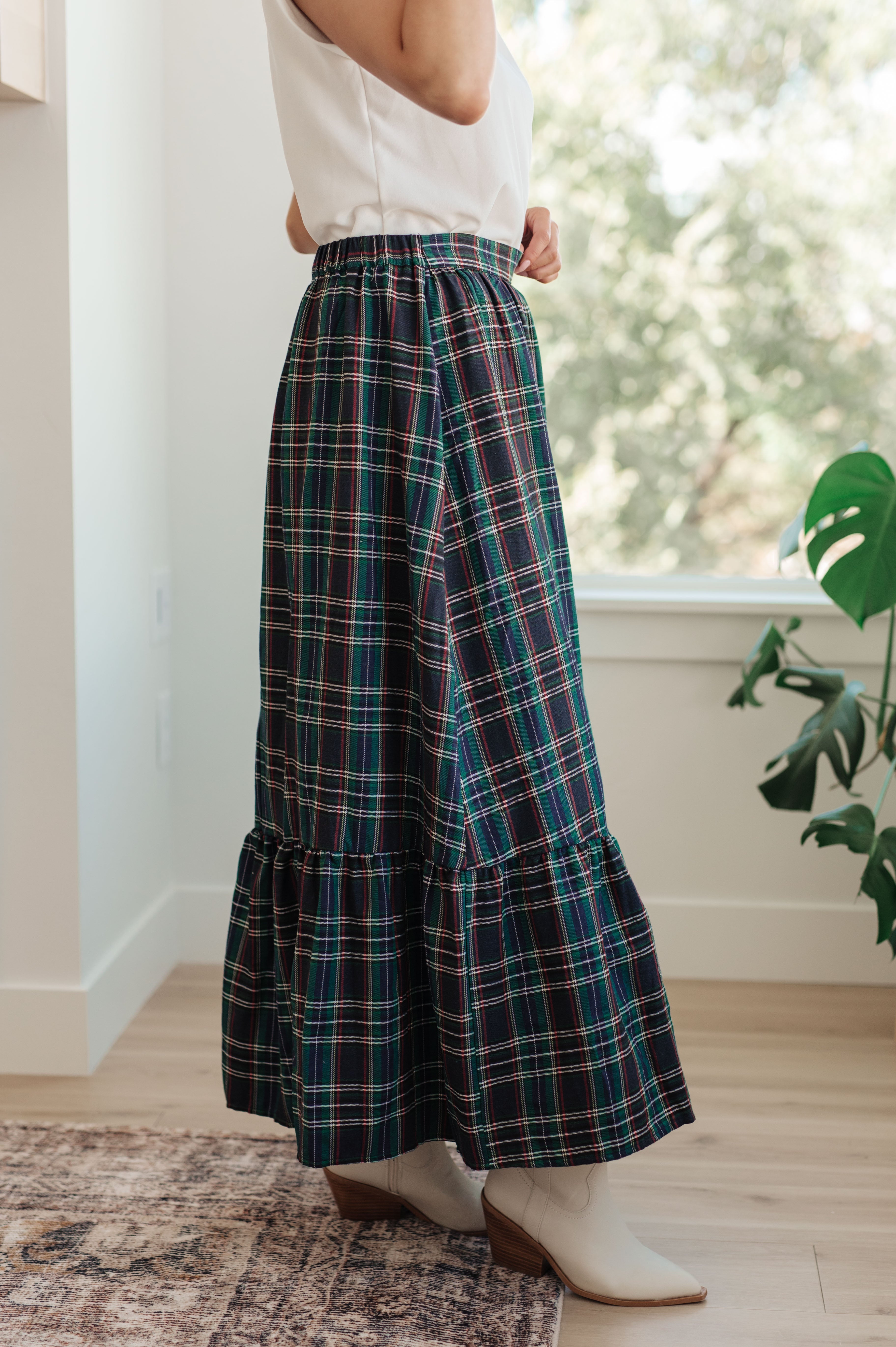 Jodifl Plaid Perfection Maxi Skirt Bottoms