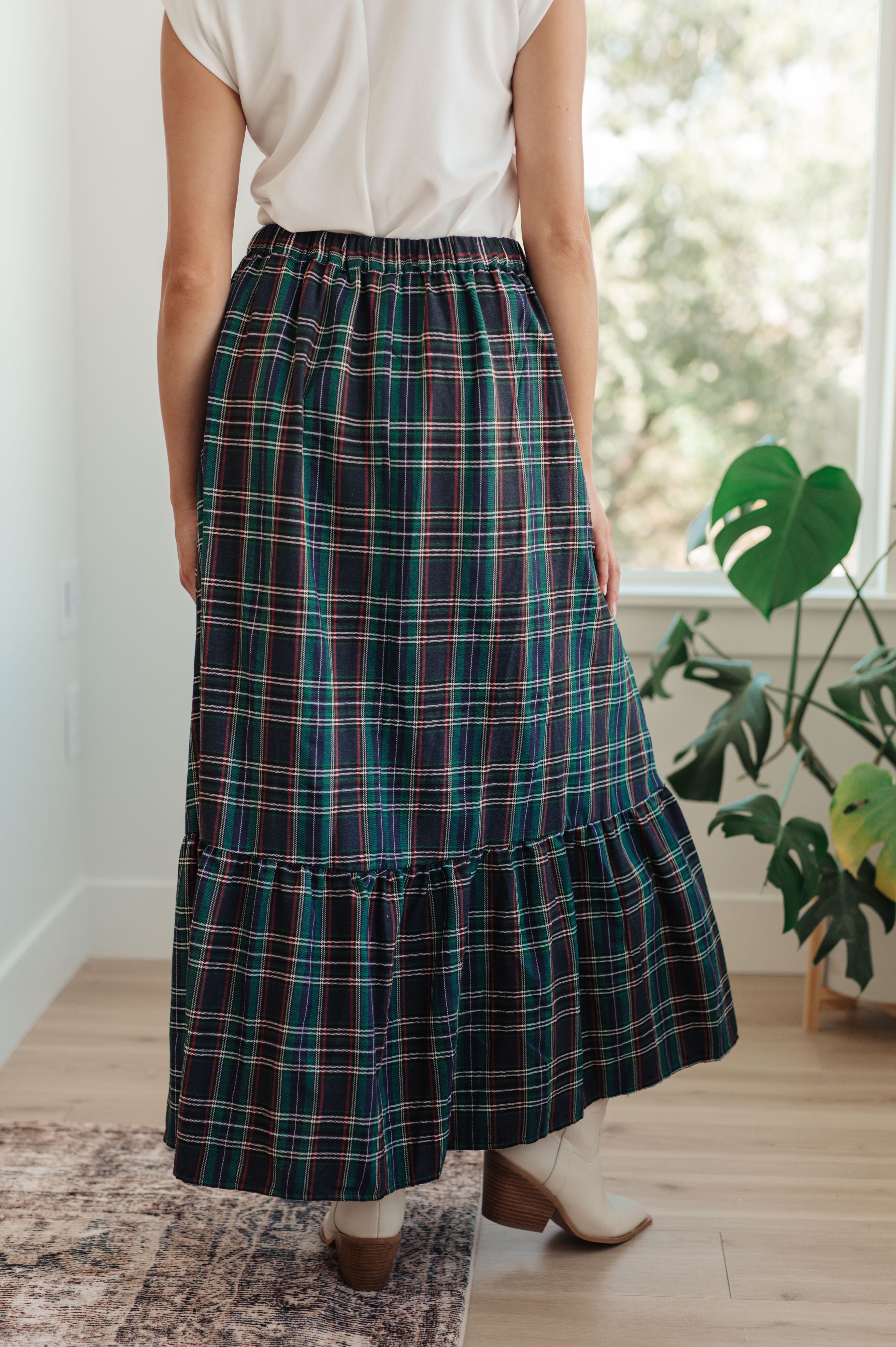 Jodifl Plaid Perfection Maxi Skirt Bottoms