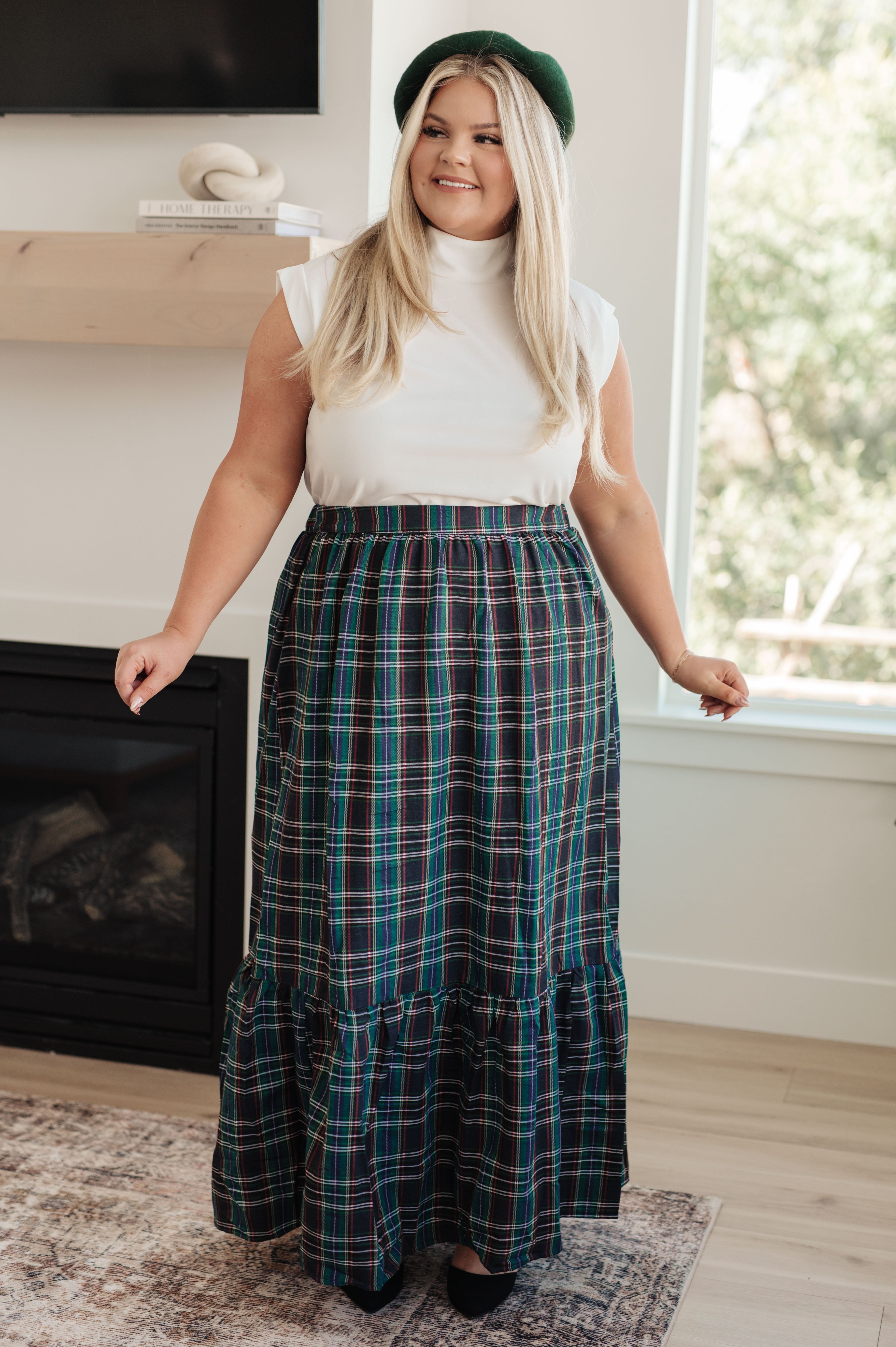 Jodifl Plaid Perfection Maxi Skirt Bottoms