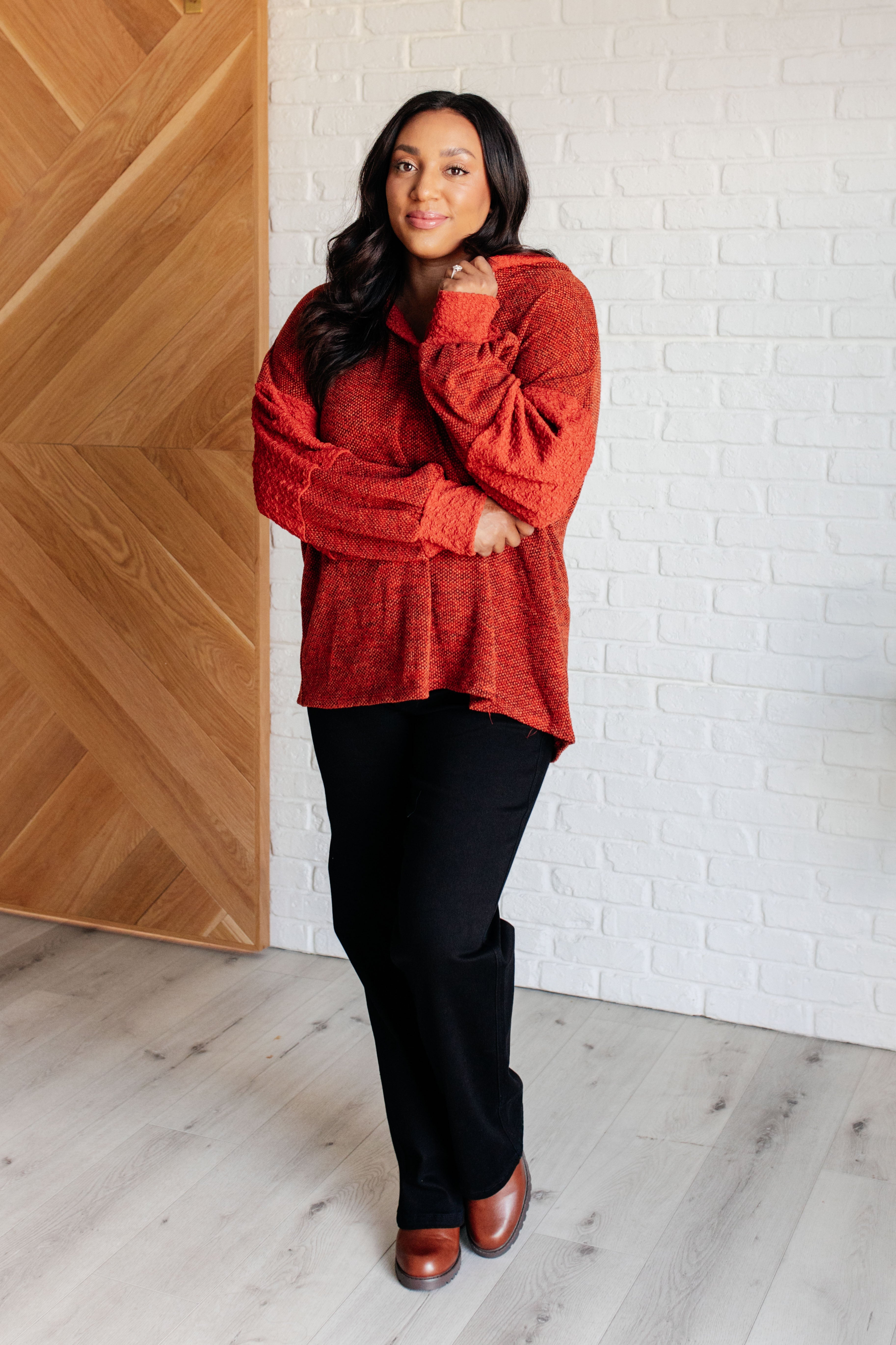 Haptics Planning Ahead Color Block Hoodie Tops