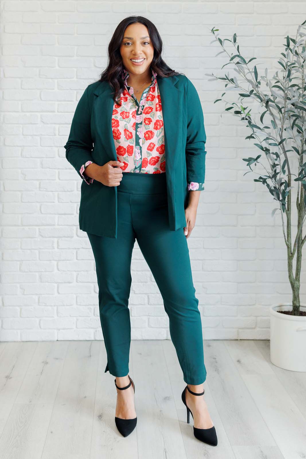 One Eleven North Presupposed Ideas Mixed Print Button Up Blouse Blouses