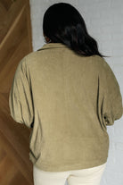 Andree by Unit Primrose Corduroy Jacket in Olive Layers