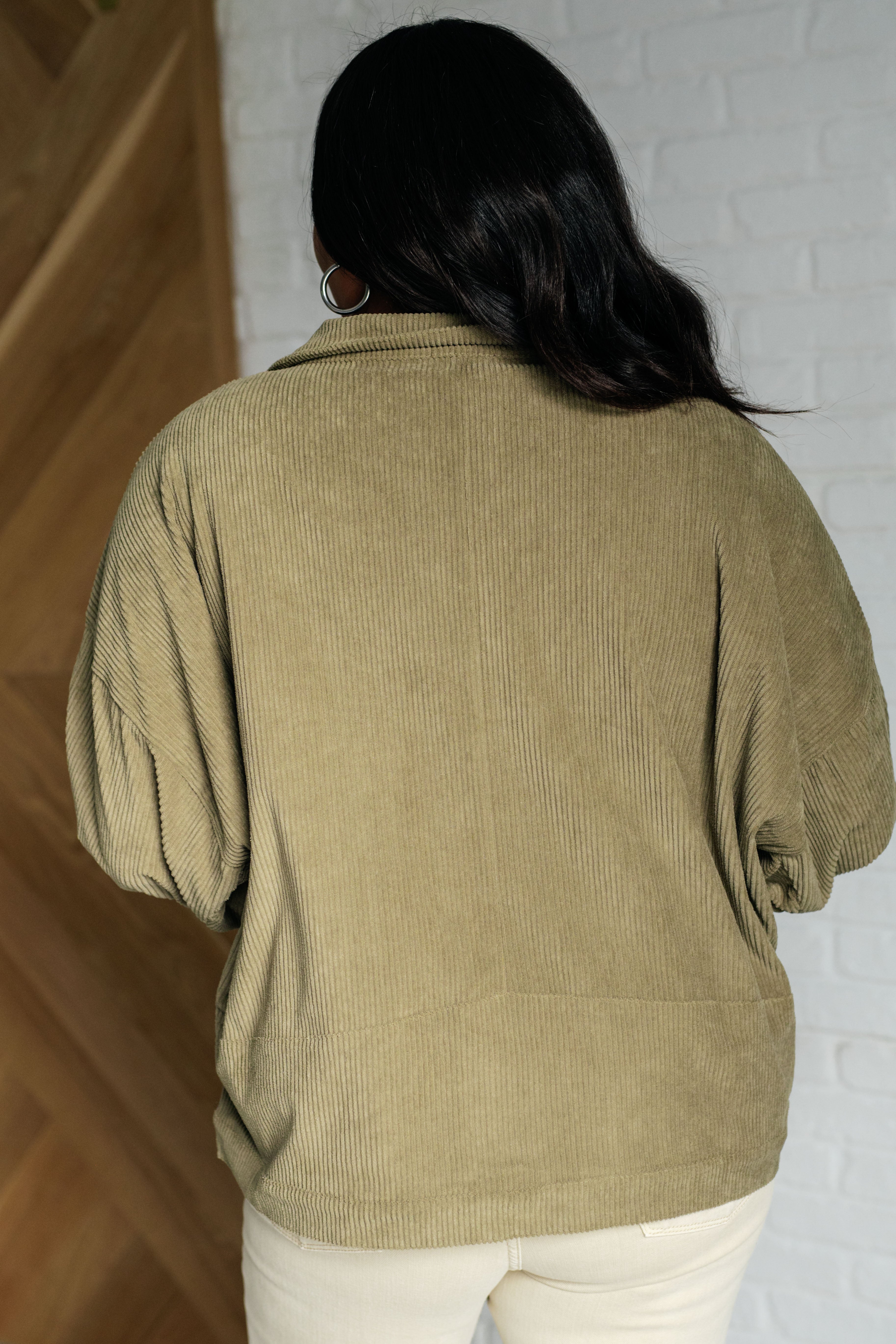 Andree by Unit Primrose Corduroy Jacket in Olive Layers