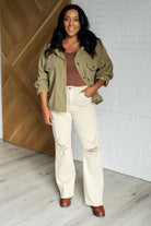Andree by Unit Primrose Corduroy Jacket in Olive Layers