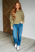 Andree by Unit Primrose Corduroy Jacket in Olive Layers