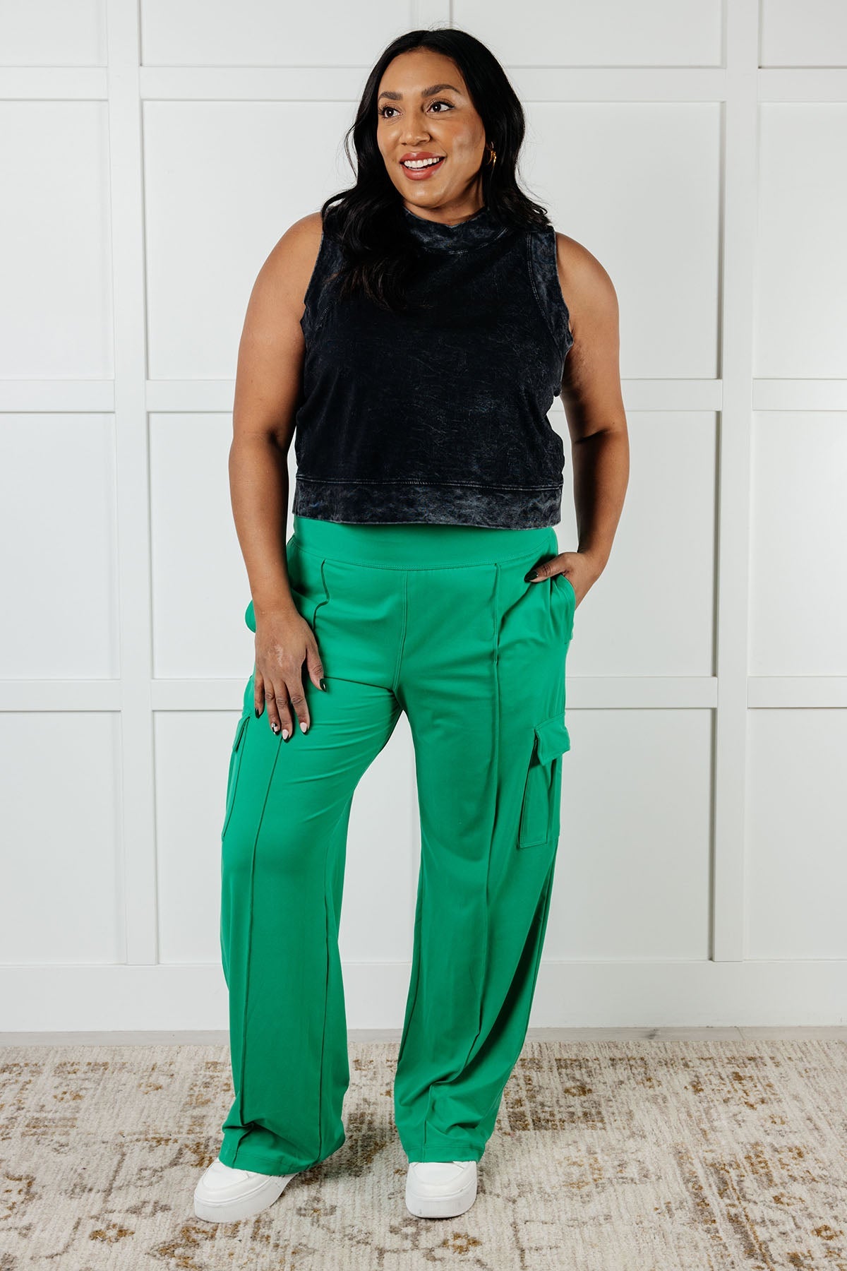 Rae Mode Race to Relax Cargo Pants in Emerald Green Activewear