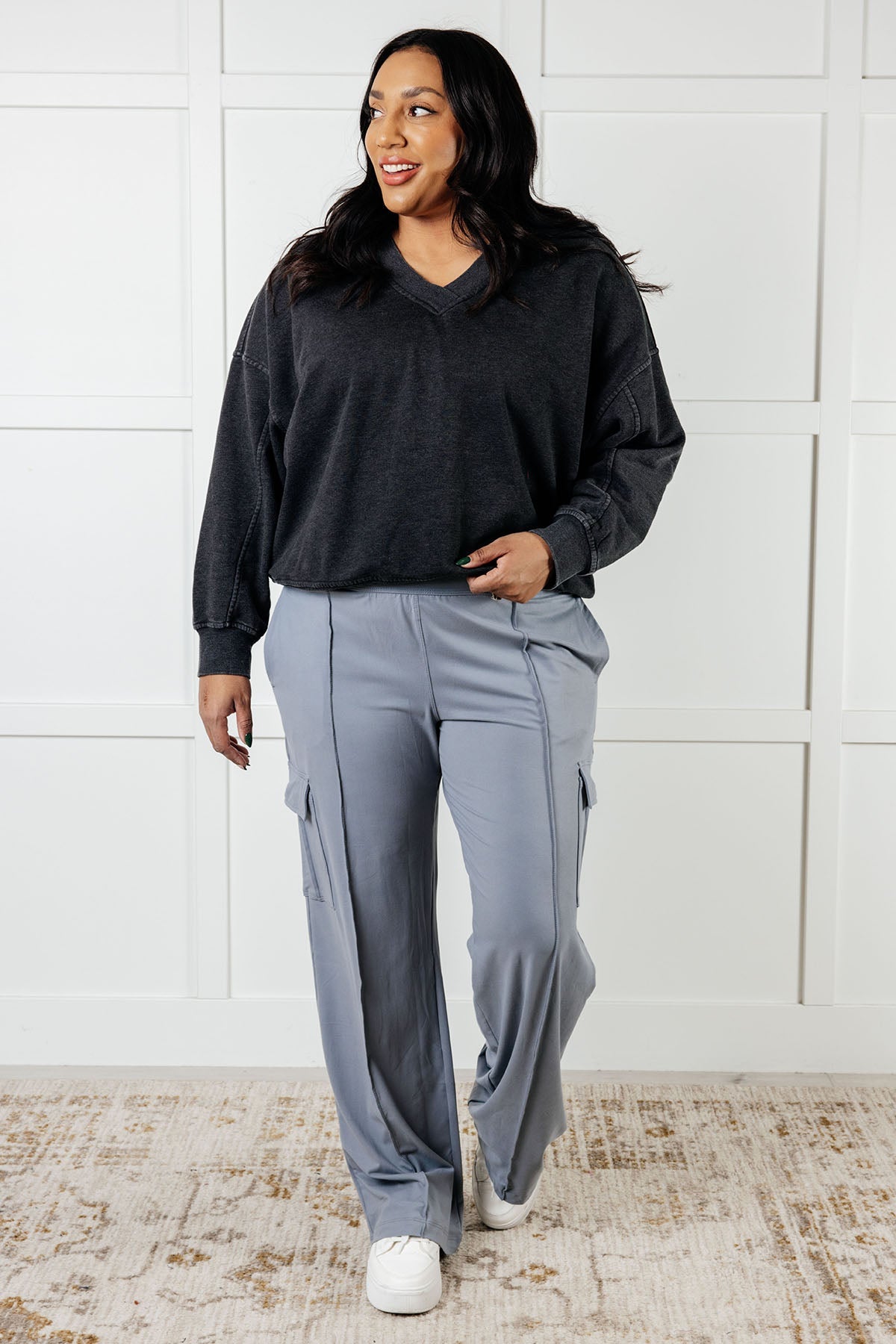Rae Mode Race to Relax Cargo Pants in Rhino Grey Activewear