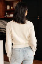 One Eleven North Requisite Request Surplice Crop Beige Sweater Tops