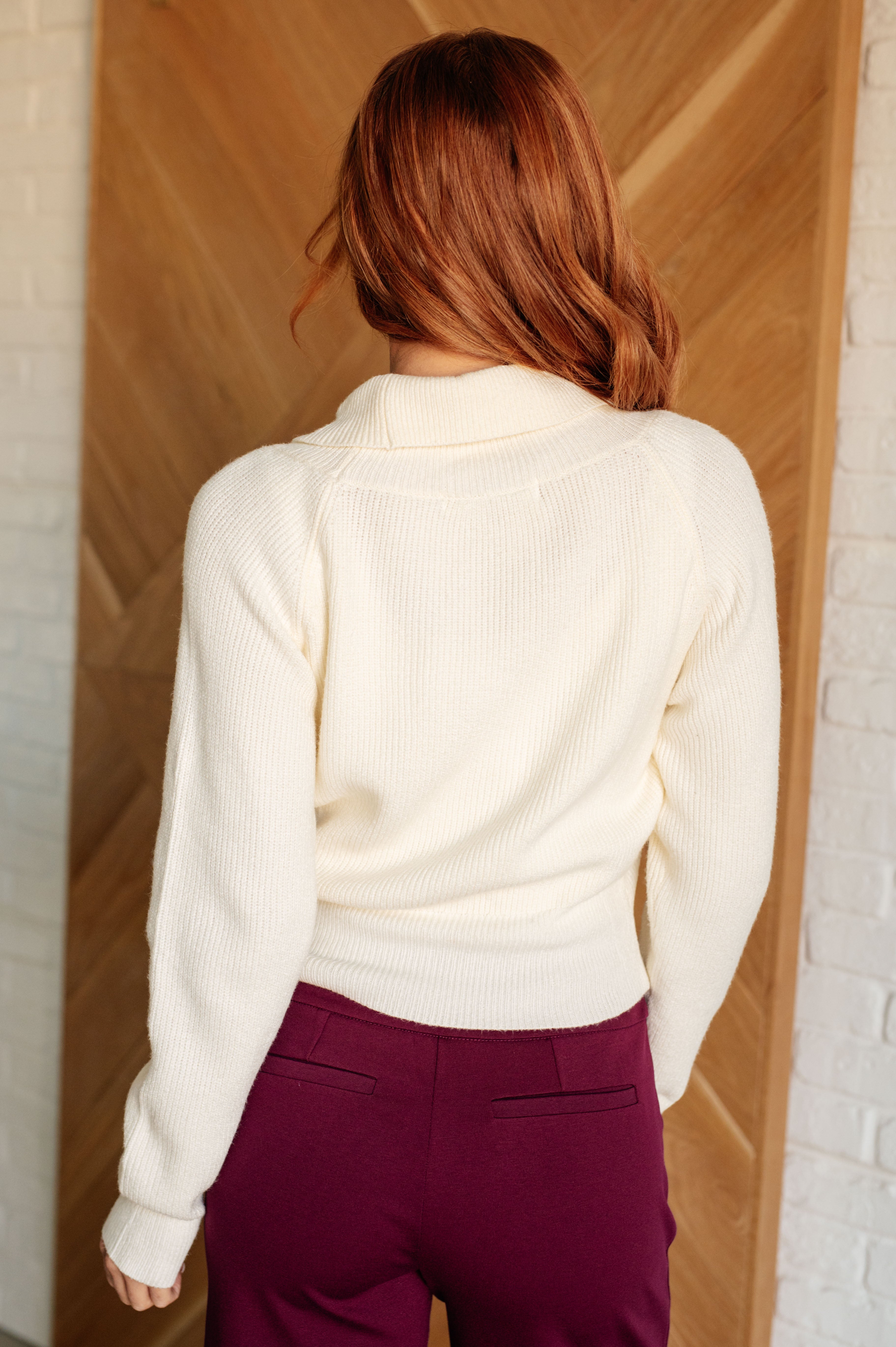 One Eleven North Requisite Request Surplice Crop Beige Sweater Tops