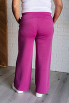 Dear Scarlett Resort Travel Wide Leg Crop Pant in Magenta Pants