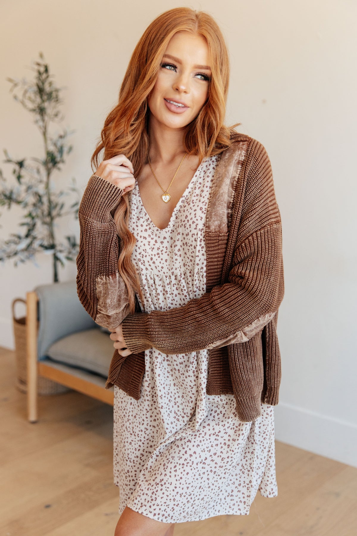 Heyson That I Can Work With Grandpa Brown Mineral Washed Cardigan Layers