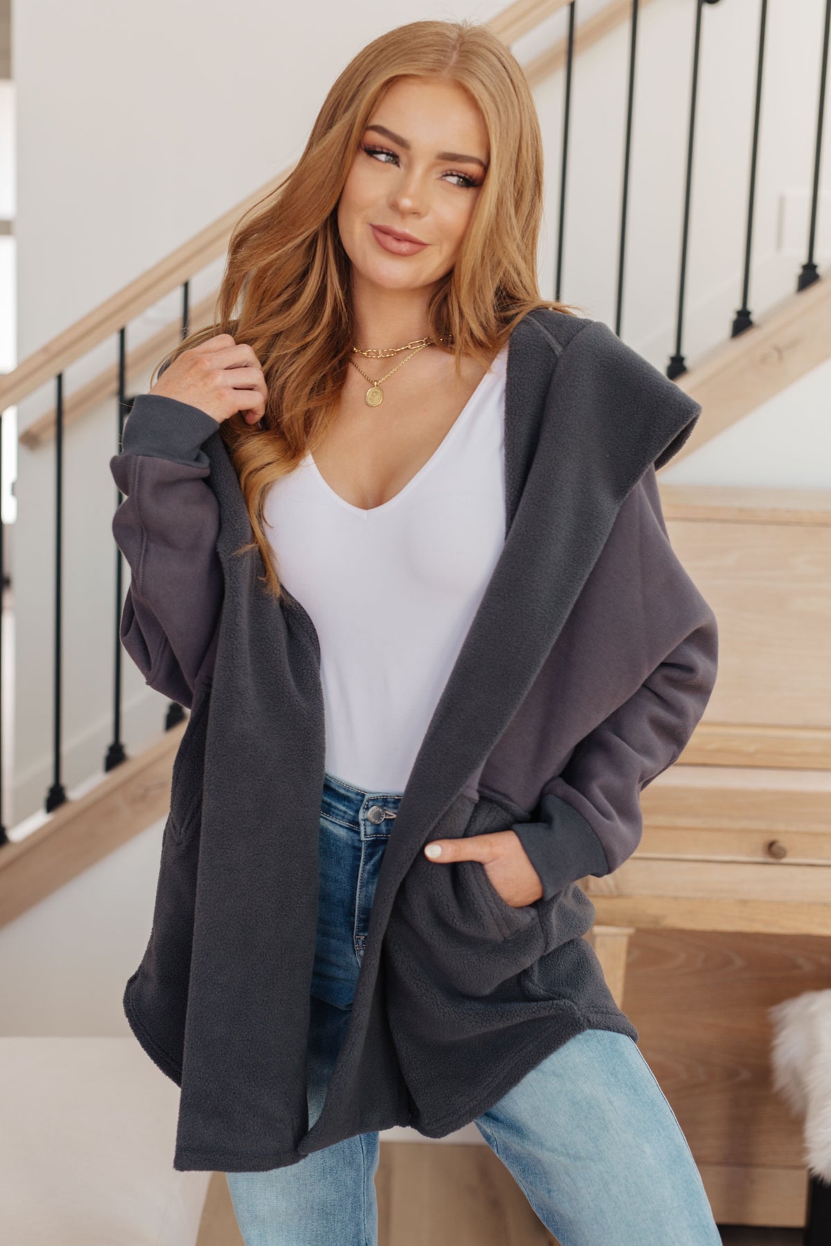 Dani & Davi has Room For Two Hooded Sweatshirt Layers