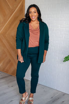 Dear Scarlett Magic 3/4 Blazer in Hunter Green Layers