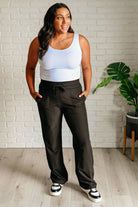 Rae Mode Runner's High Drawstring Joggers in Black Pants