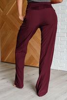 Rae Mode Runner's High Drawstring Joggers in Red Merlot Athleisure