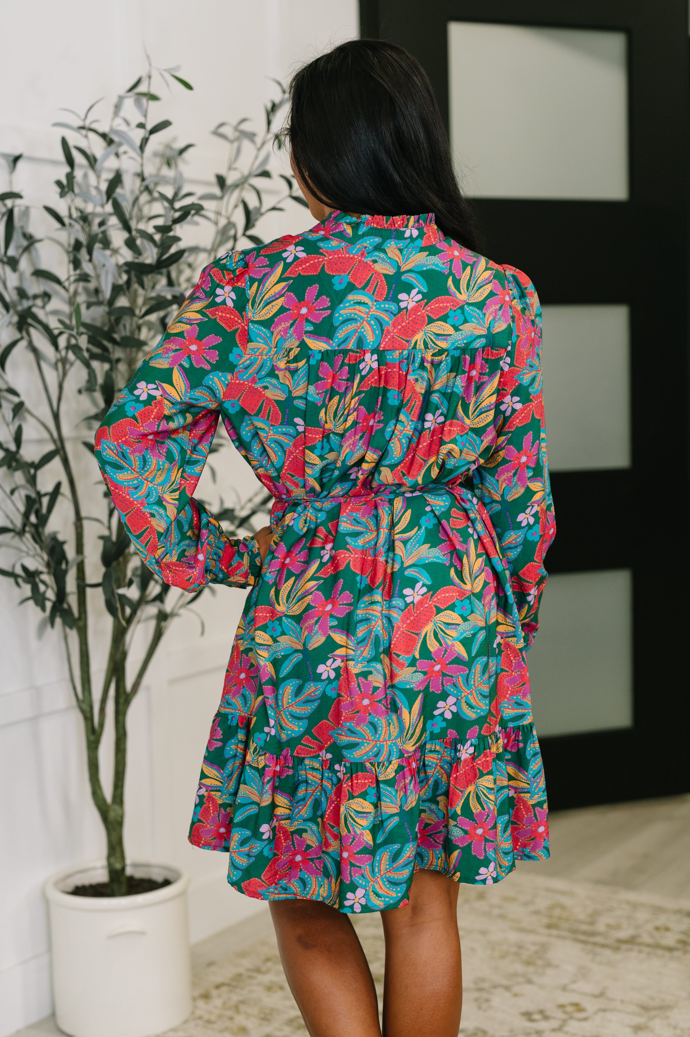 One Eleven North Rustic Retreat Long Sleeve Dress Womens