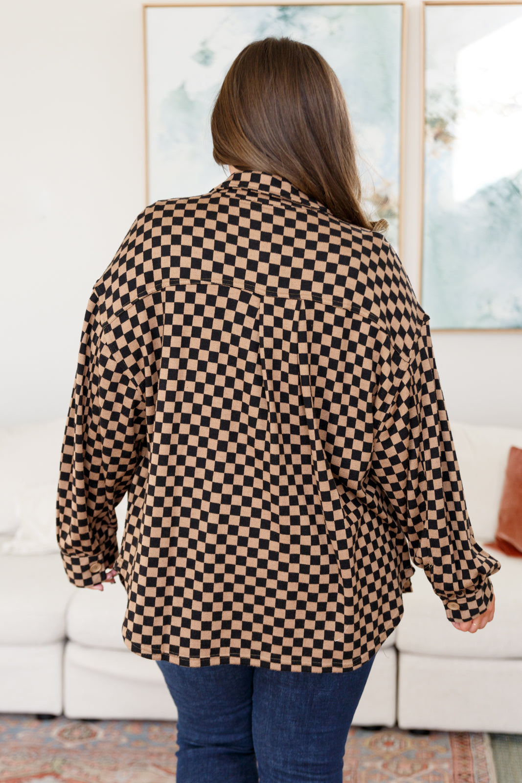 Very Safe Secrets Checkered Shacket Layers