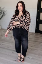 Jodifl She's Got Eyes of Gold Batwing Leopard Print Blouse Shirts & Tops
