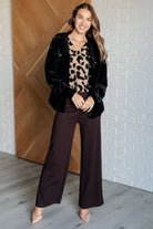 Jodifl She's Got Eyes of Gold Batwing Leopard Print Blouse Shirts & Tops