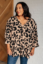 Jodifl She's Got Eyes of Gold Batwing Leopard Print Blouse Shirts & Tops