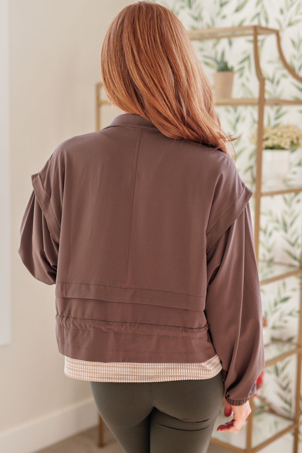 Rae Mode She's Got Game Cropped Jacket in Brown Layers
