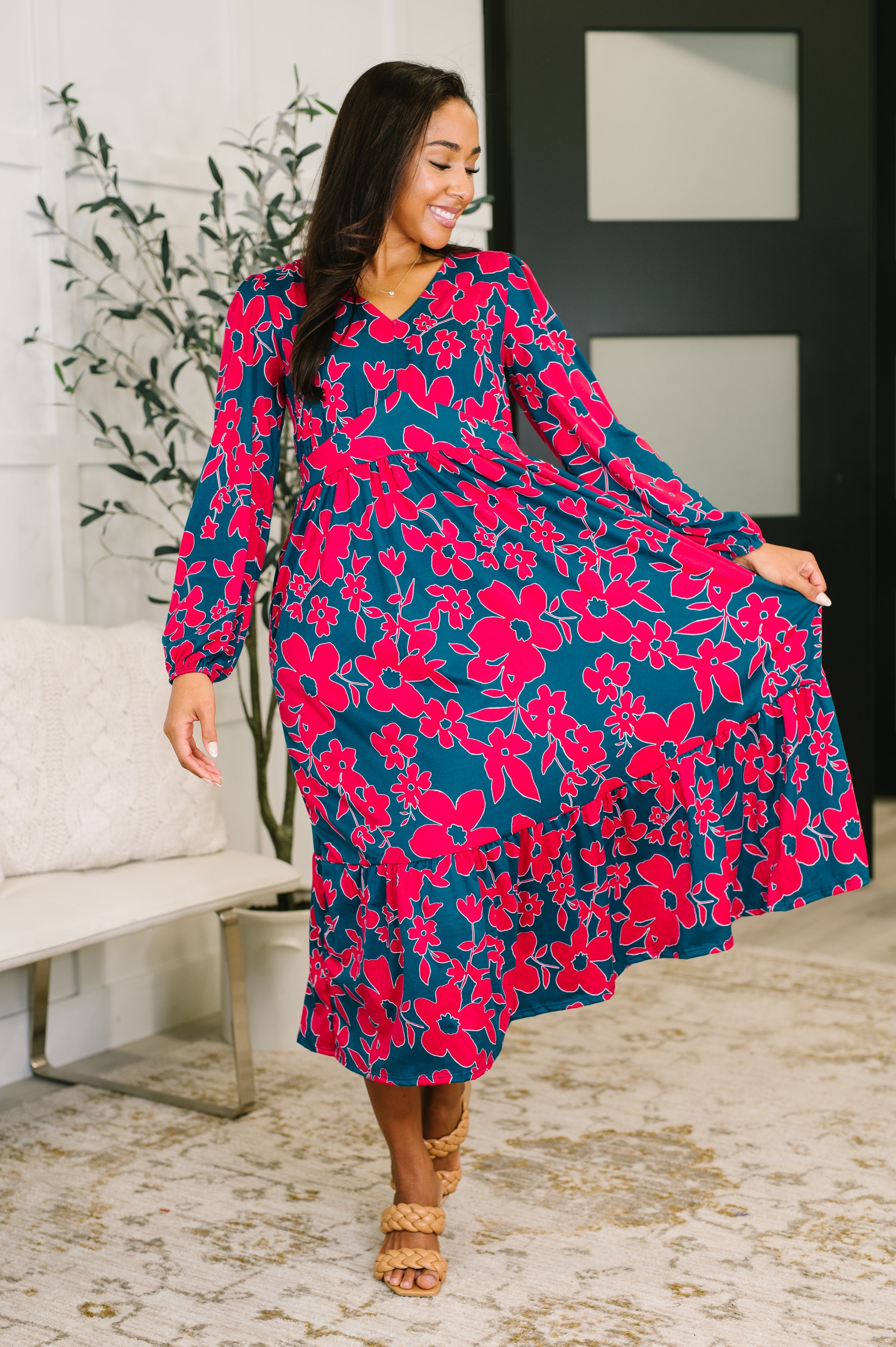 Haptics She's Just the Girl for Me V-Neck Dress Womens