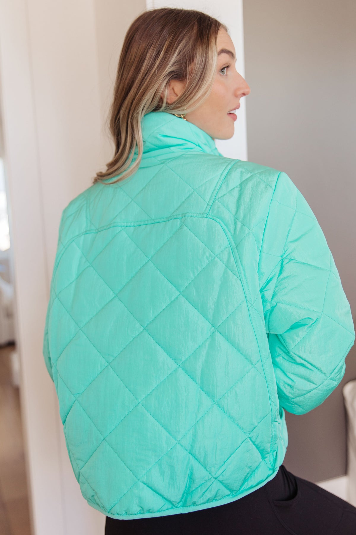 BiBi Slightly Distracted Puffer Teal Jacket Layers