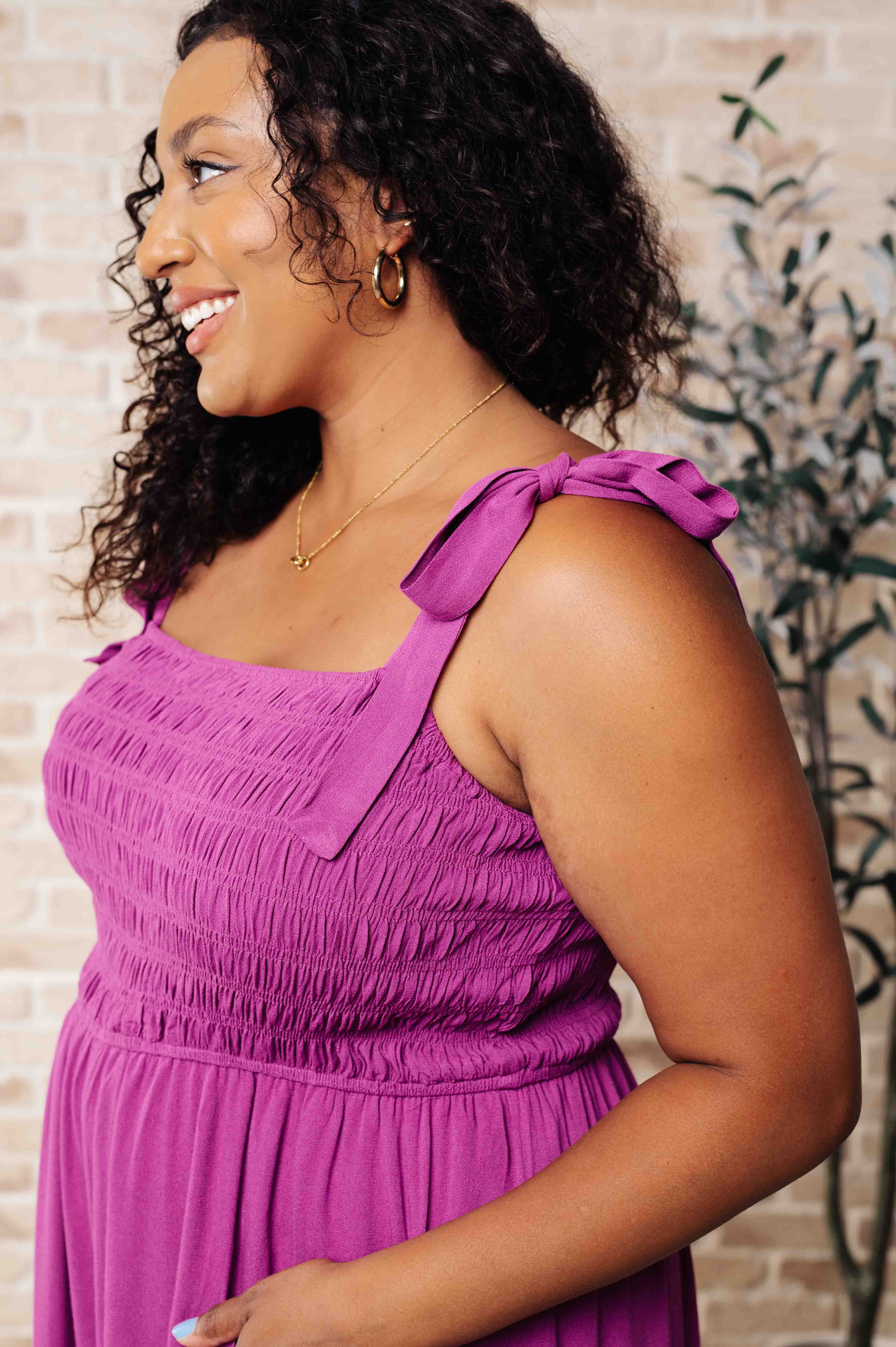 Jodifl Social Graces Wide Leg Jumpsuit in Magenta Jumpsuits & Rompers