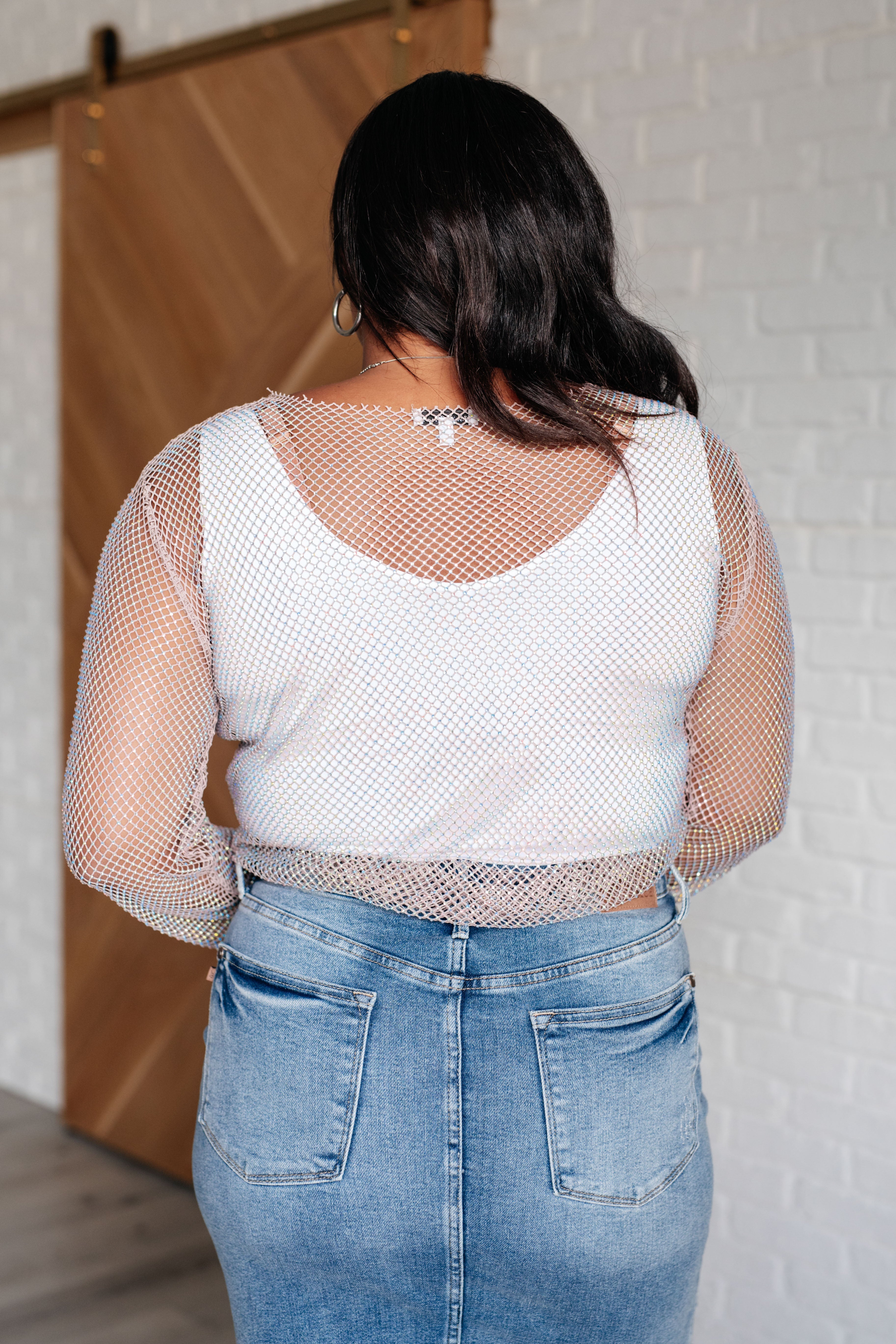 White Birch Something to Love Mesh Top Tops