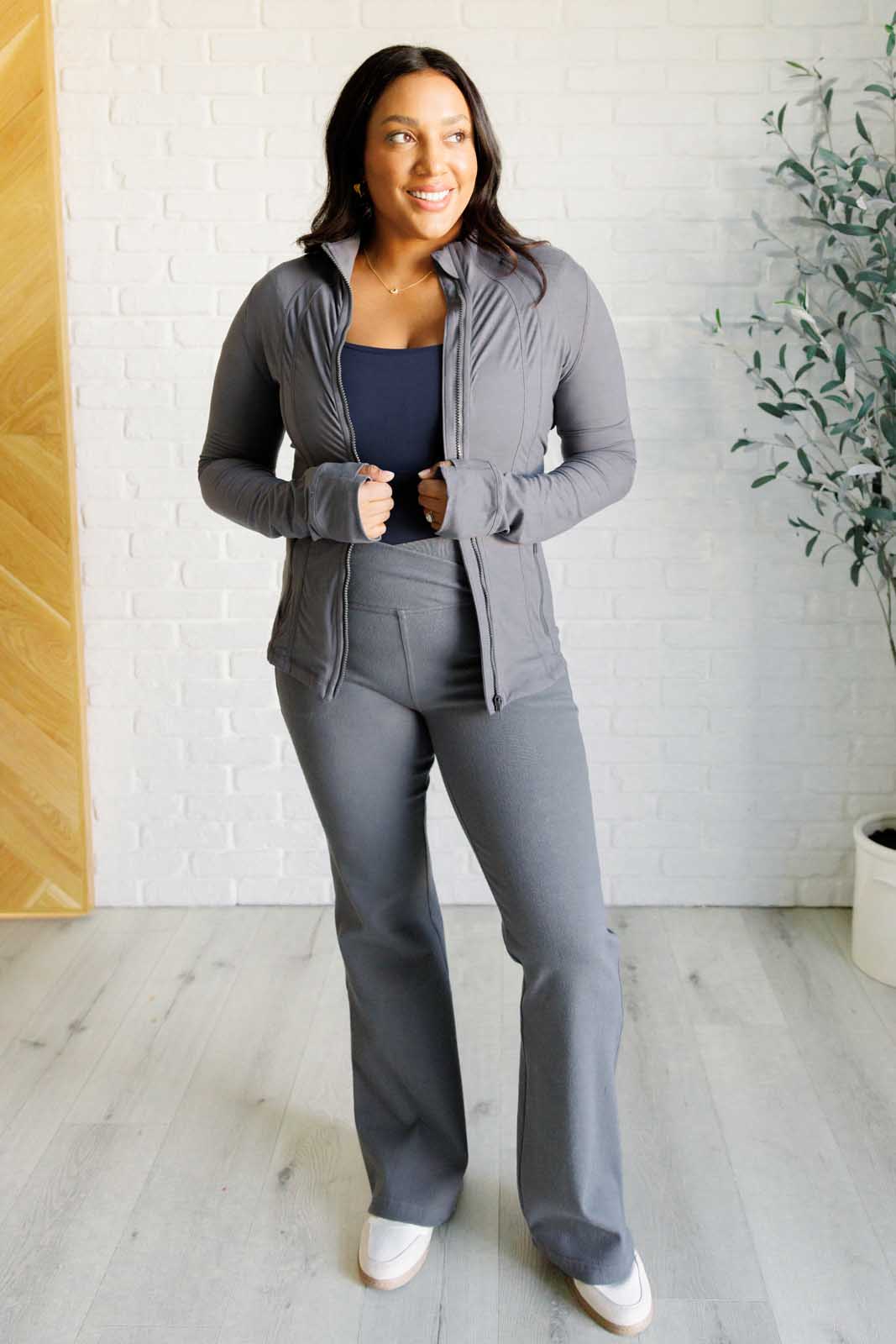 Rae Mode Staying Swift Activewear Jacket in Titanium Athleisure