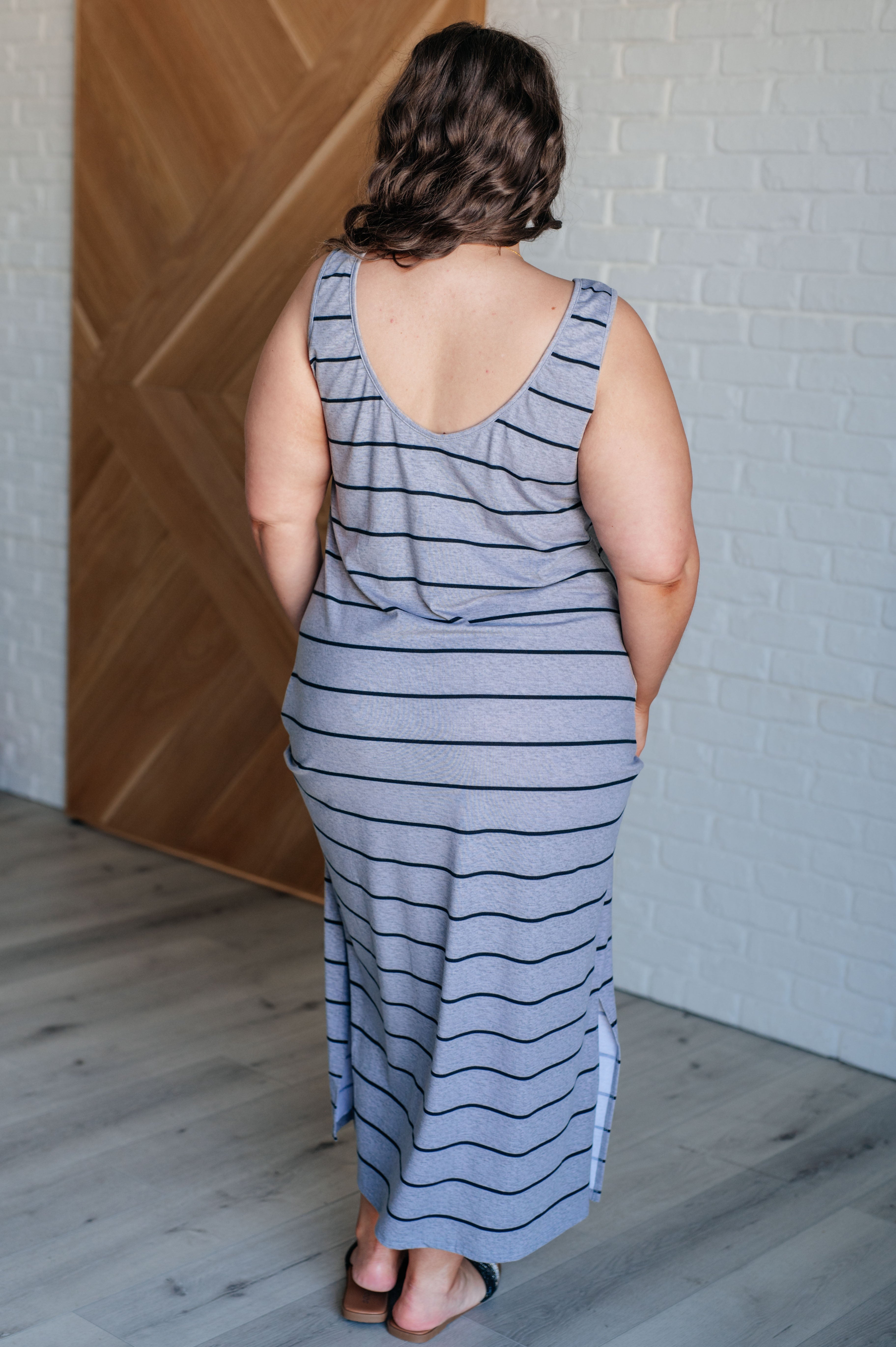 One Eleven North Still Got It Sleeveless Maxi In Gray Dresses