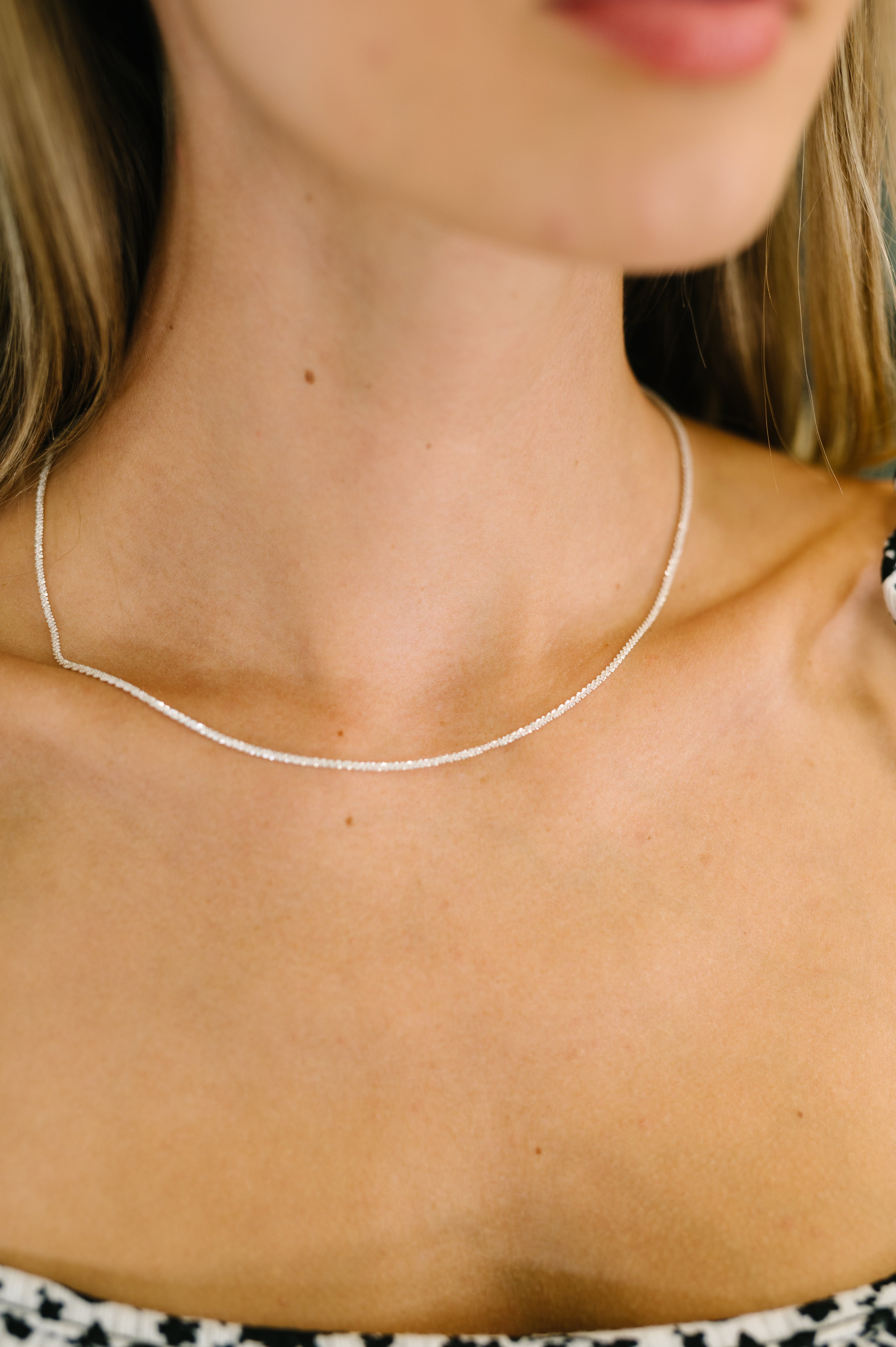 Subtle Sparkle Dainty Necklace Womens