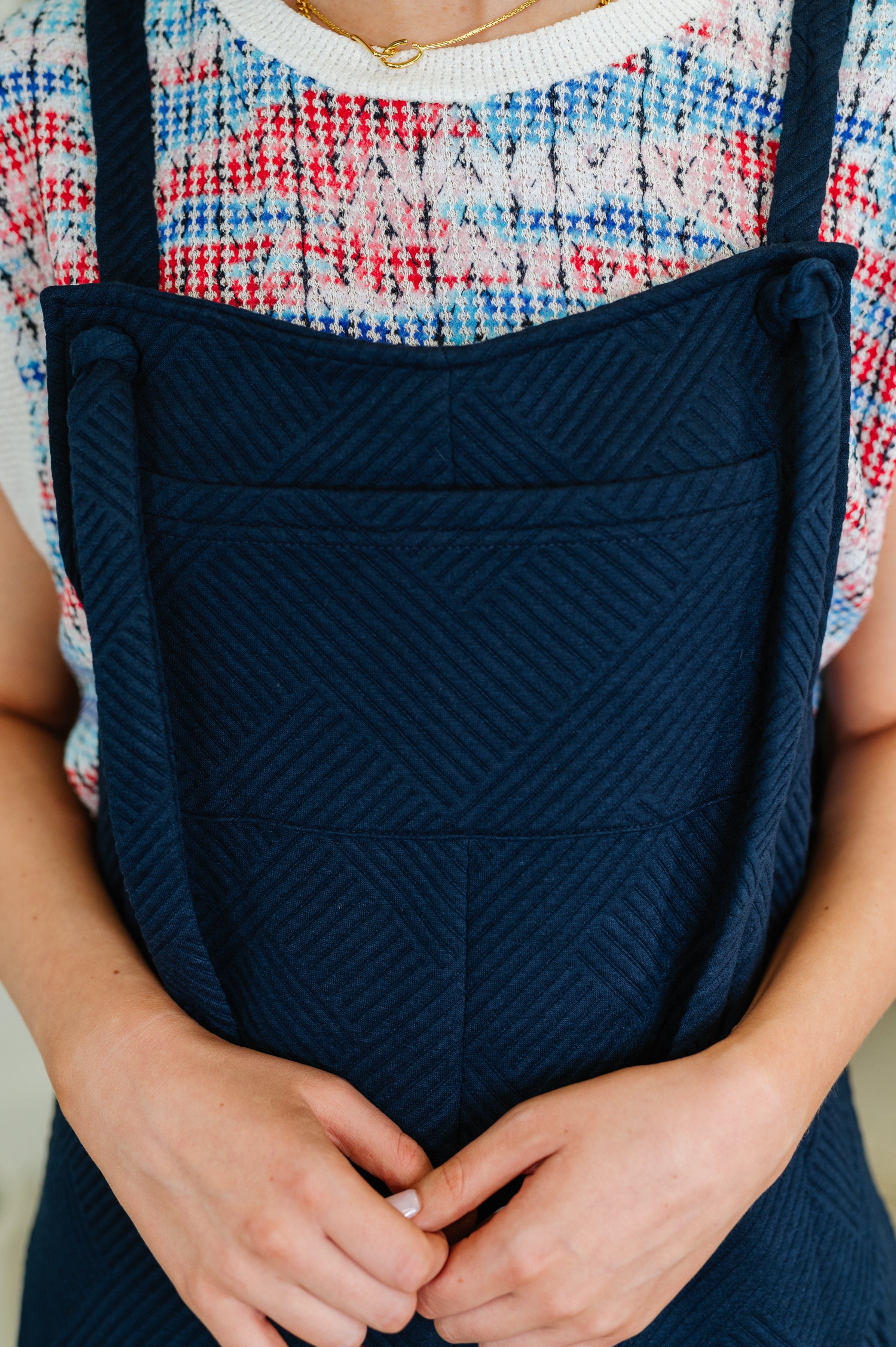 See and be seen Suit Yourself Adjustable Strap Jumpsuit in Navy Womens