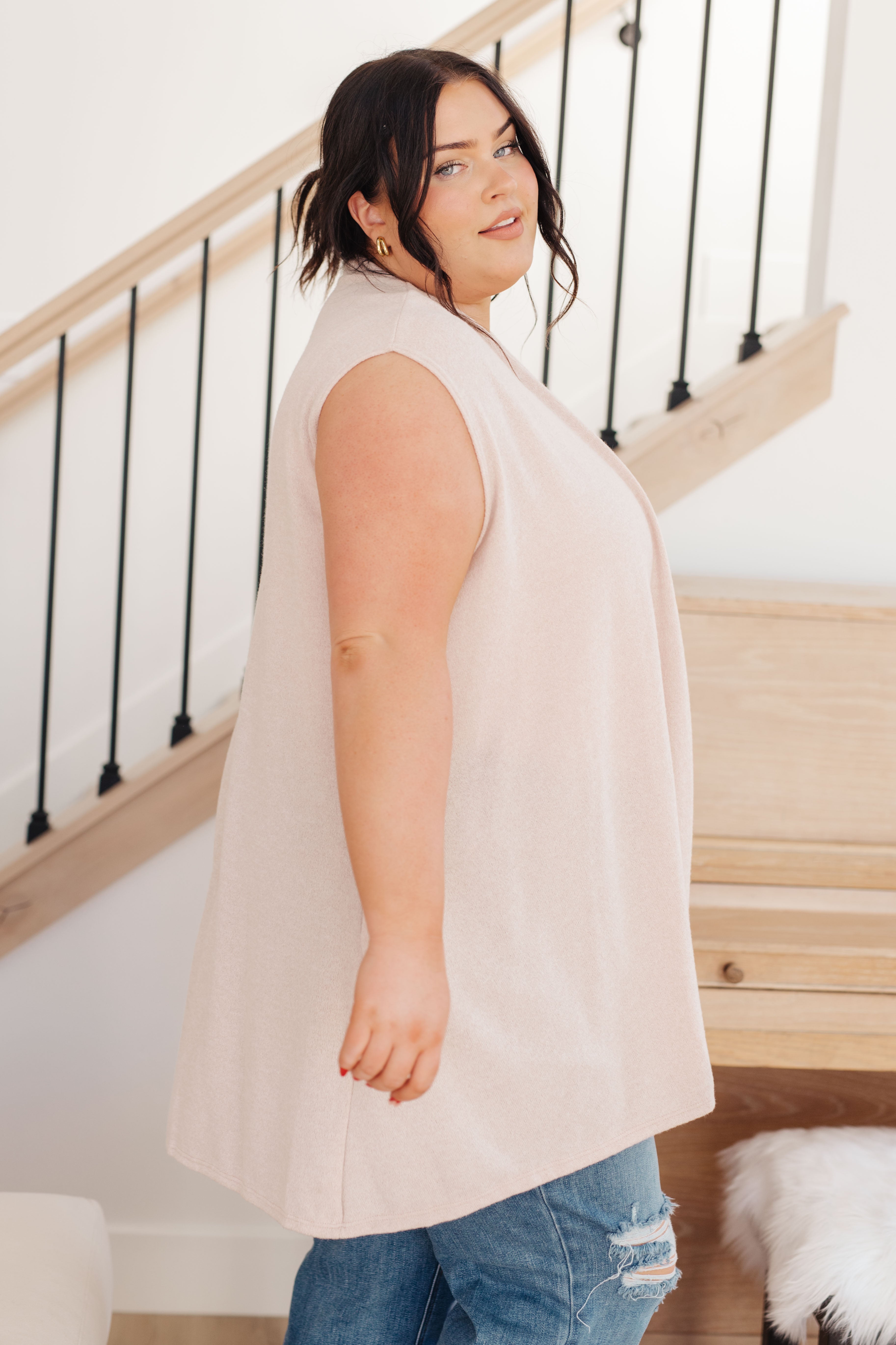 White Birch Surely a Win Sleeveless Cardigan Layers