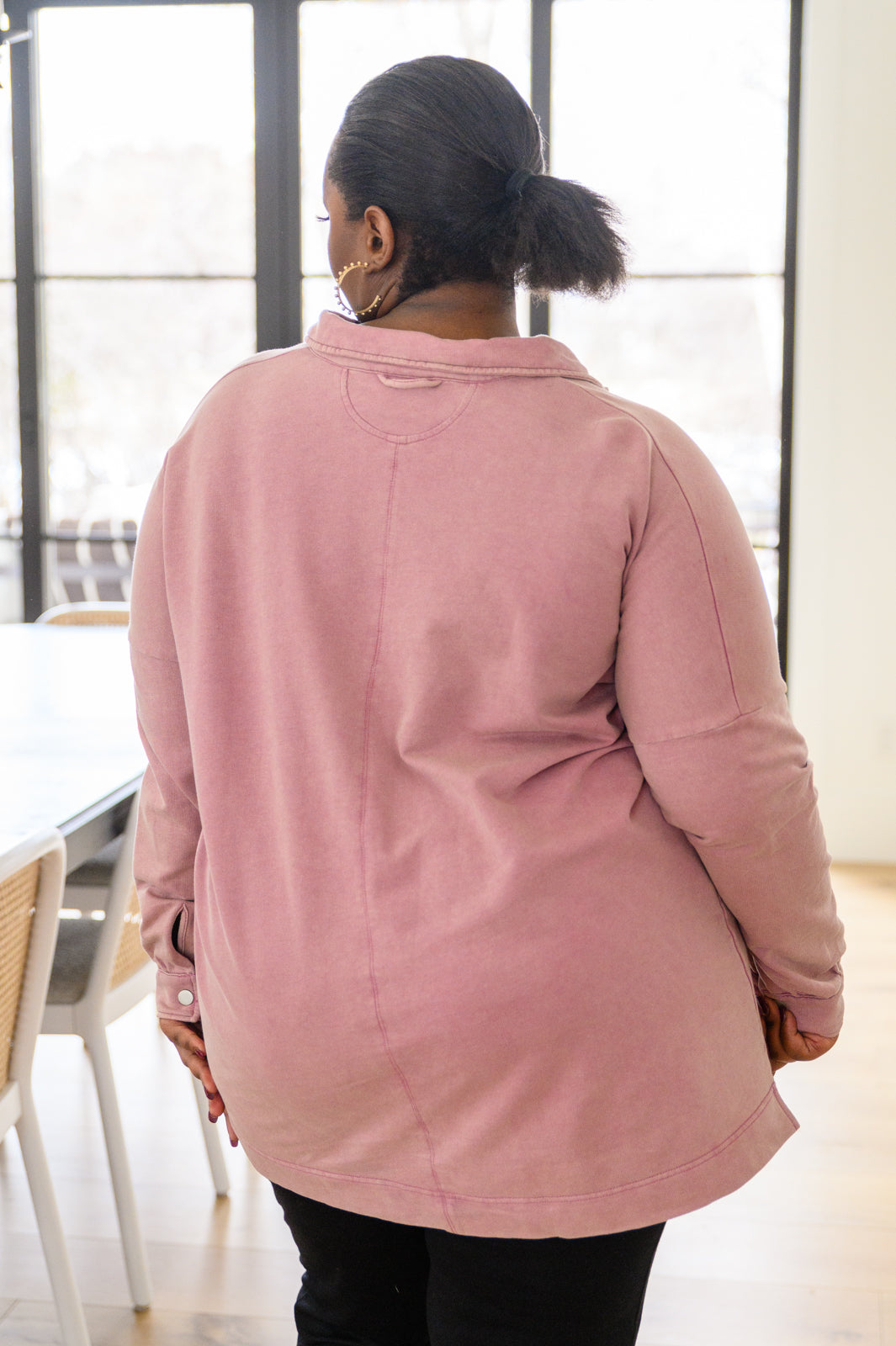 Sew In Love Sweet Crush Collar Pullover in Mauve Womens