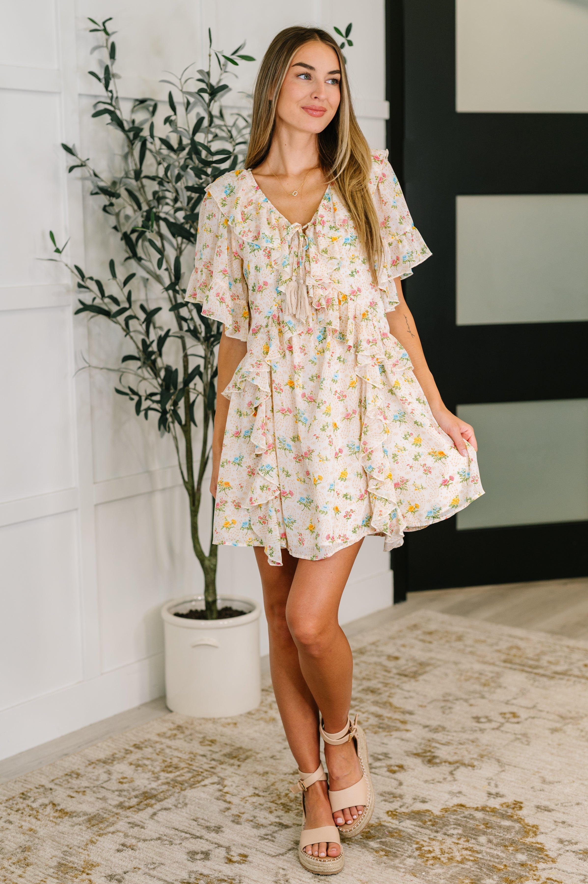 One Eleven North Sweet Escape Boho Floral Dress Womens