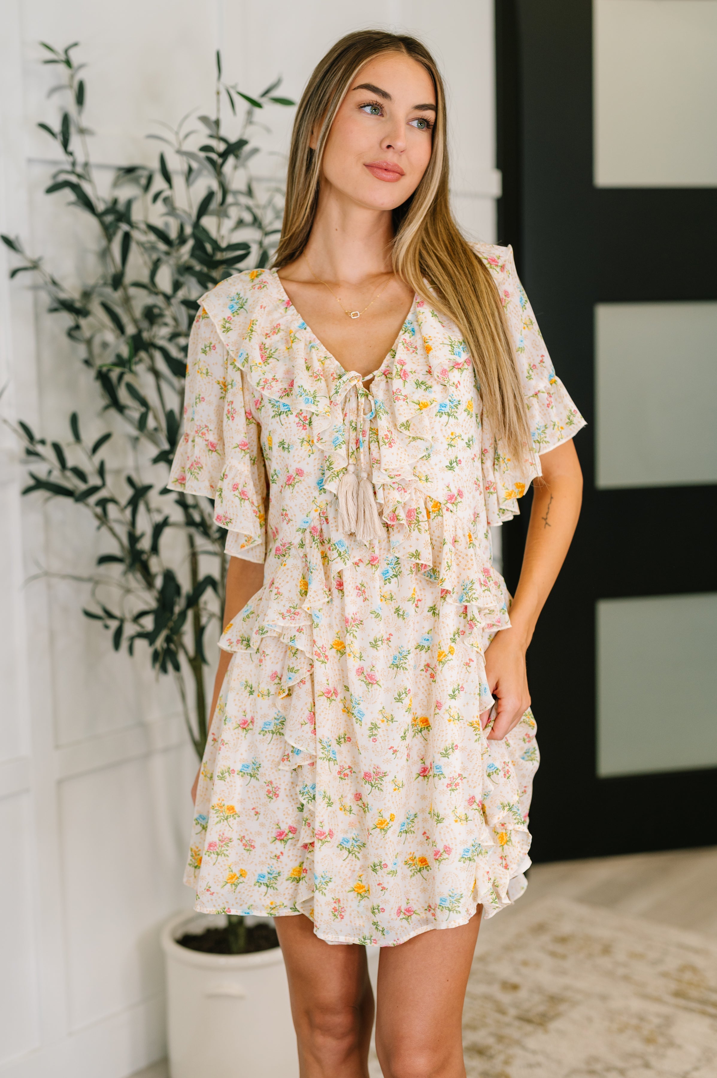 One Eleven North Sweet Escape Boho Floral Dress Womens