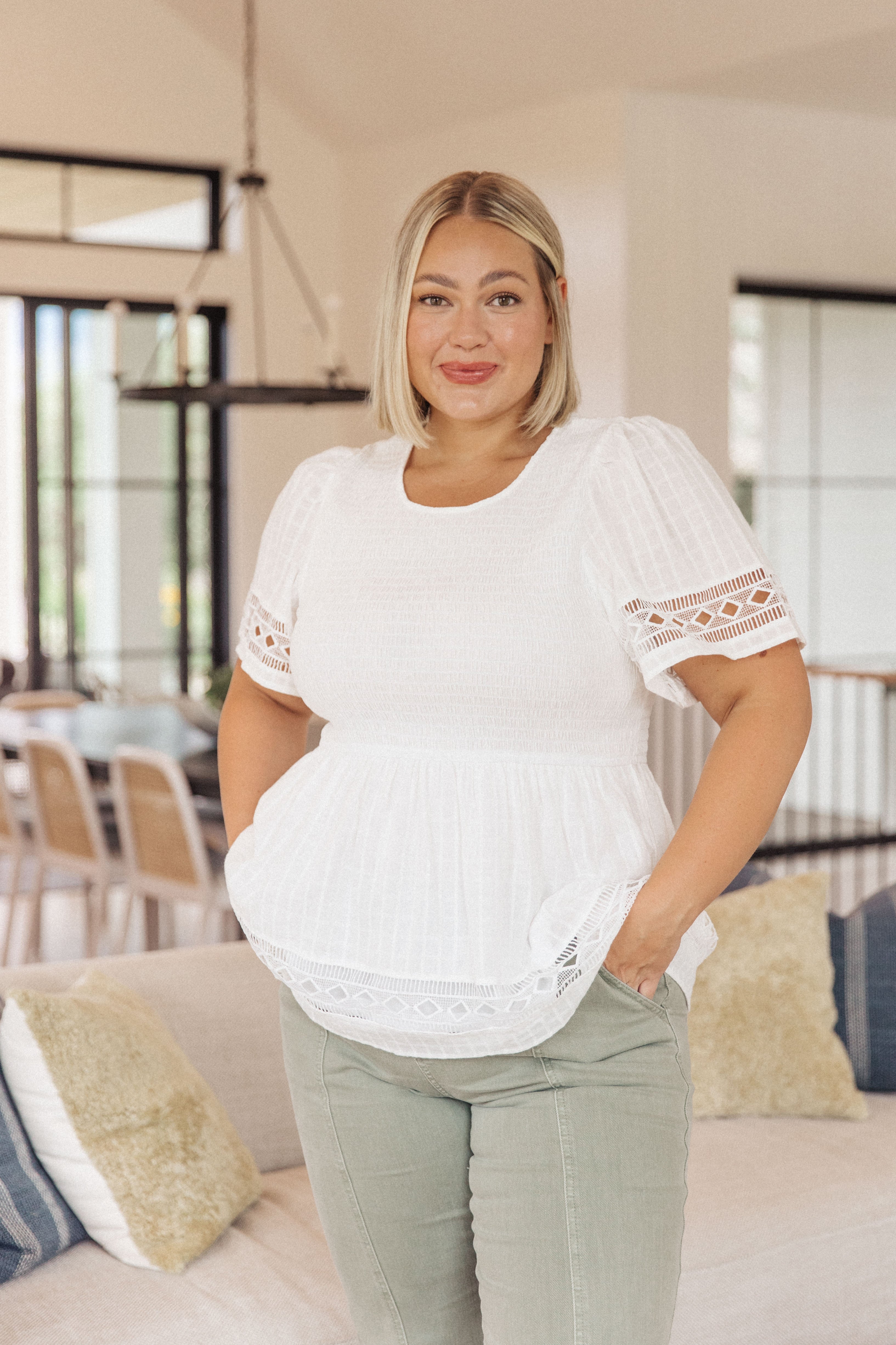 Polagram Sweet Sister Peplum Blouse Tops