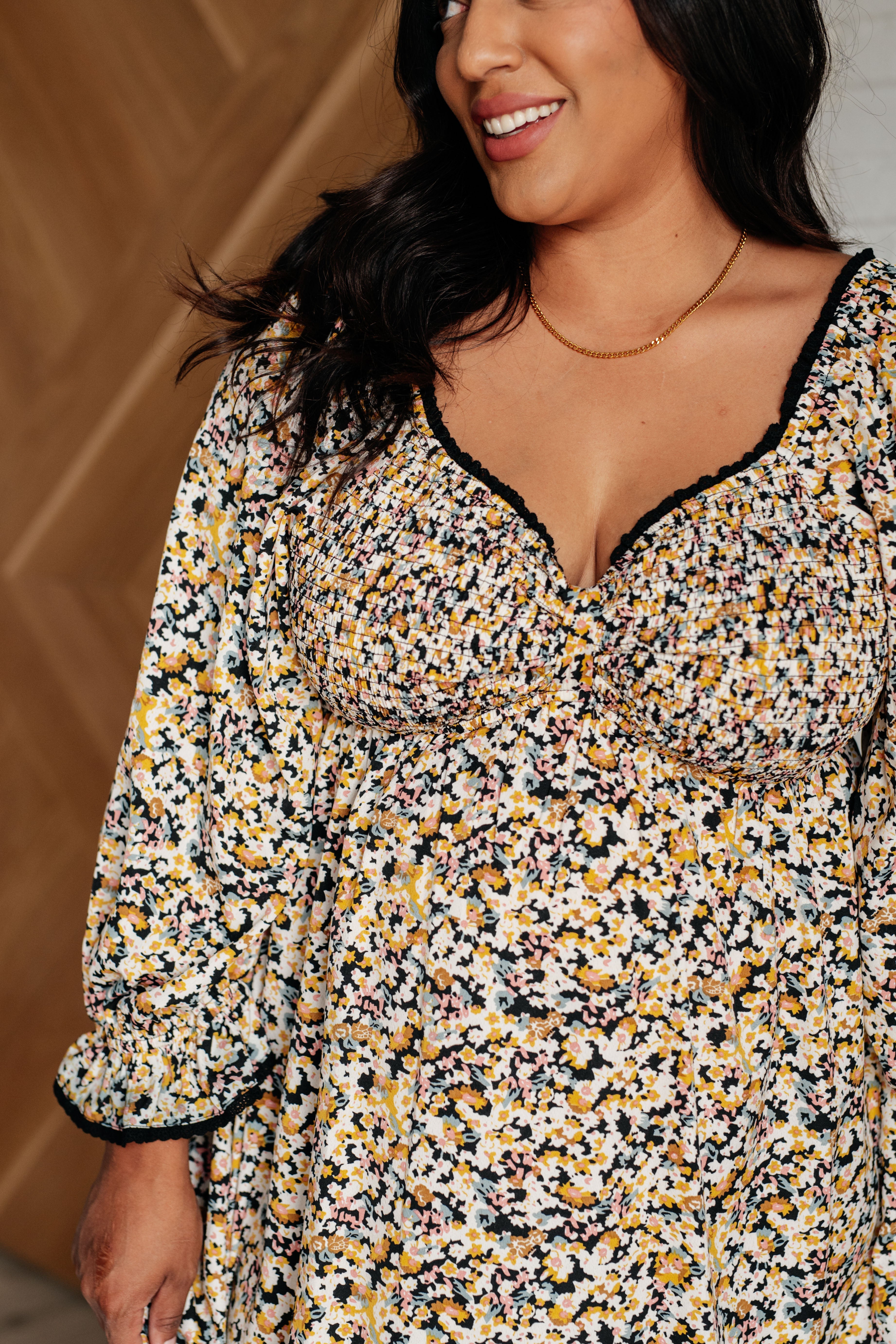 Jodifl Sweet Solitude Floral Babydoll Dress Dresses