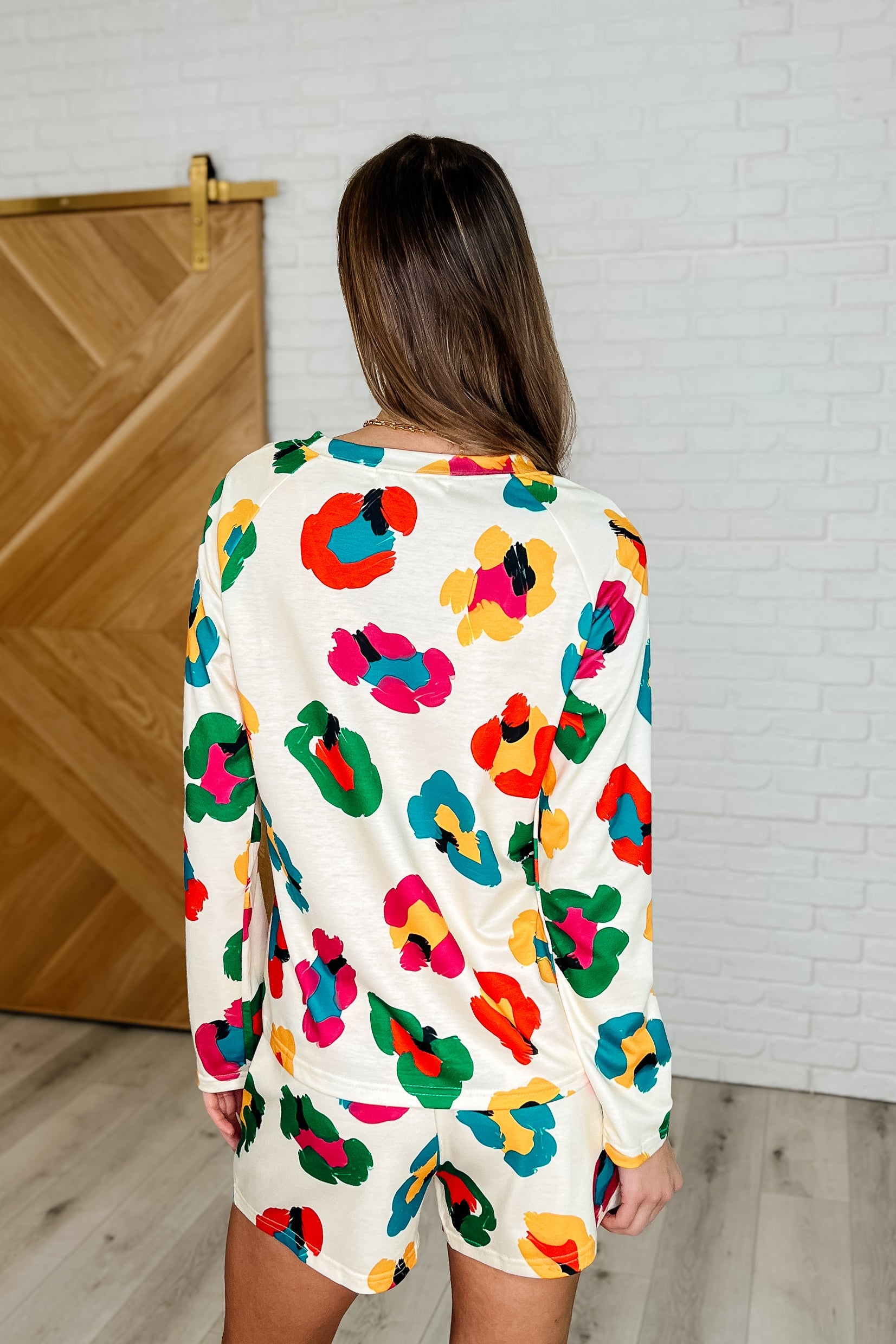 One Eleven North Forever Young Floral Long Sleeve Top and Shorts Set Womens