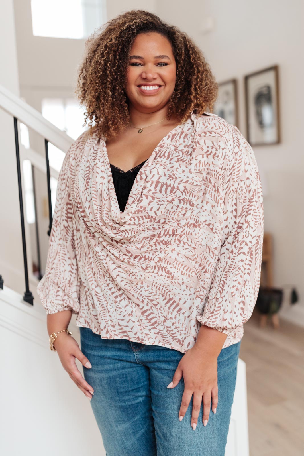 Andree by Unit Take Flight Cowl Neck Top Womens