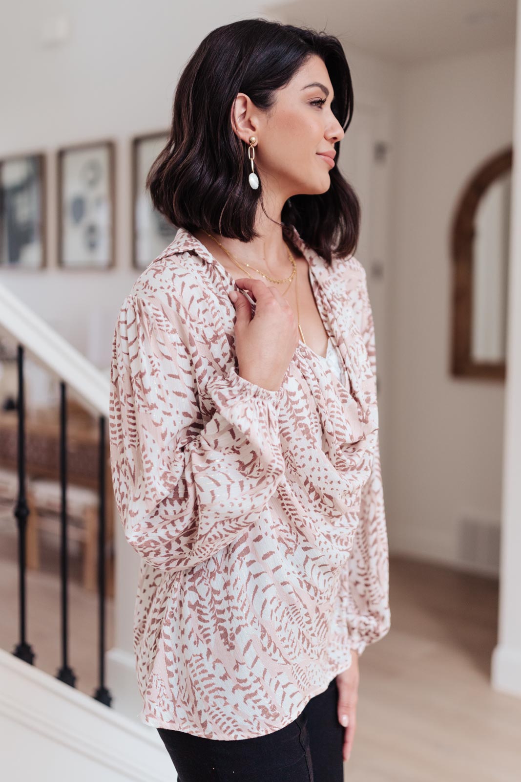 Andree by Unit Take Flight Cowl Neck Top Womens