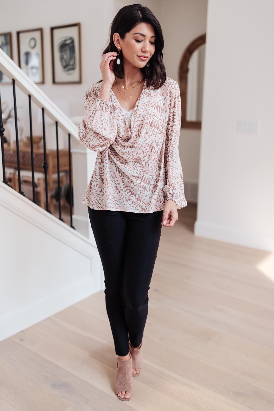 Andree by Unit Take Flight Cowl Neck Top Womens